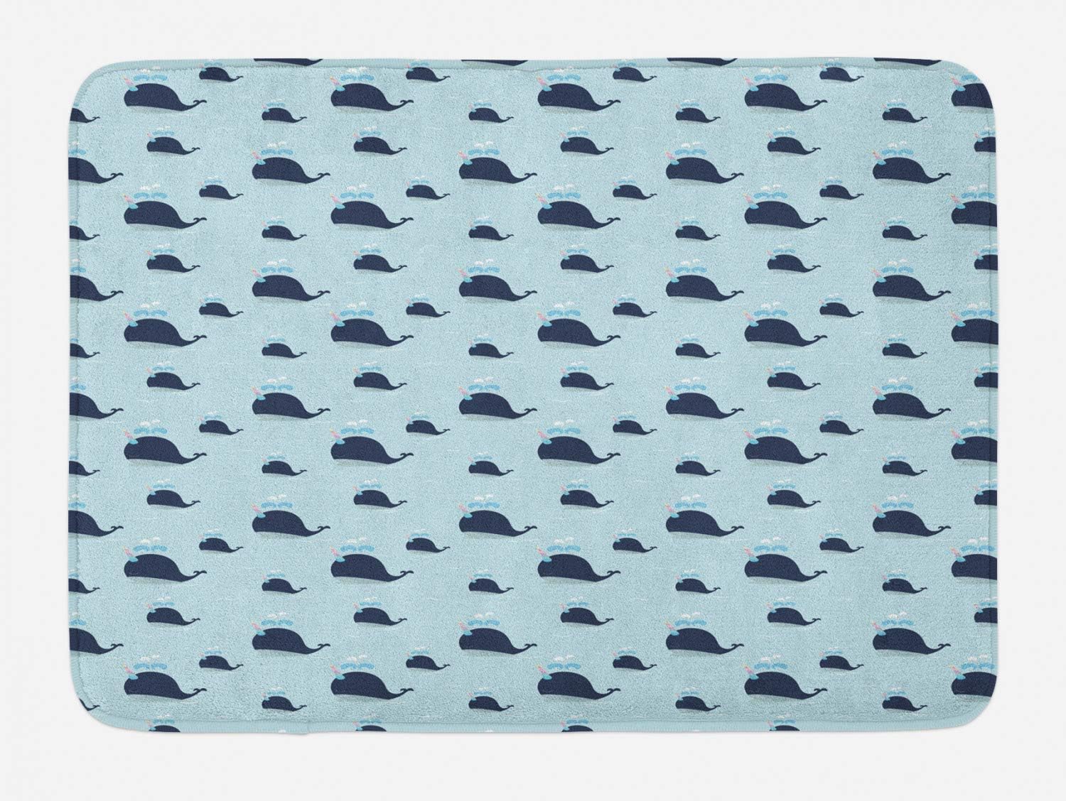 Ambesonne Nautical Cartoon Plush Bath Mat