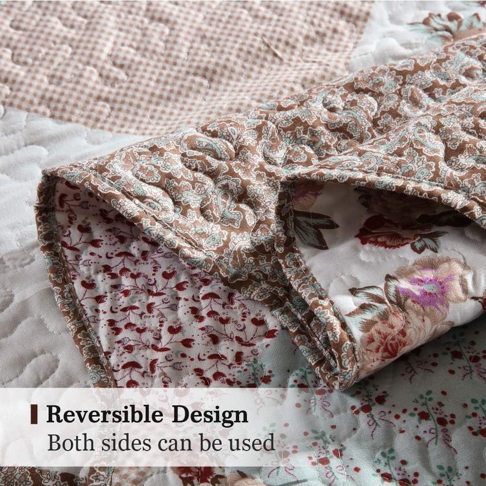 ENJOHOS 3-Piece Reversible King Quilt Set