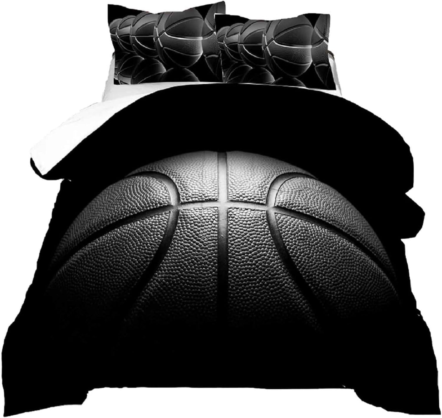 Kxry Black Basketball Comforter Set Twin Size