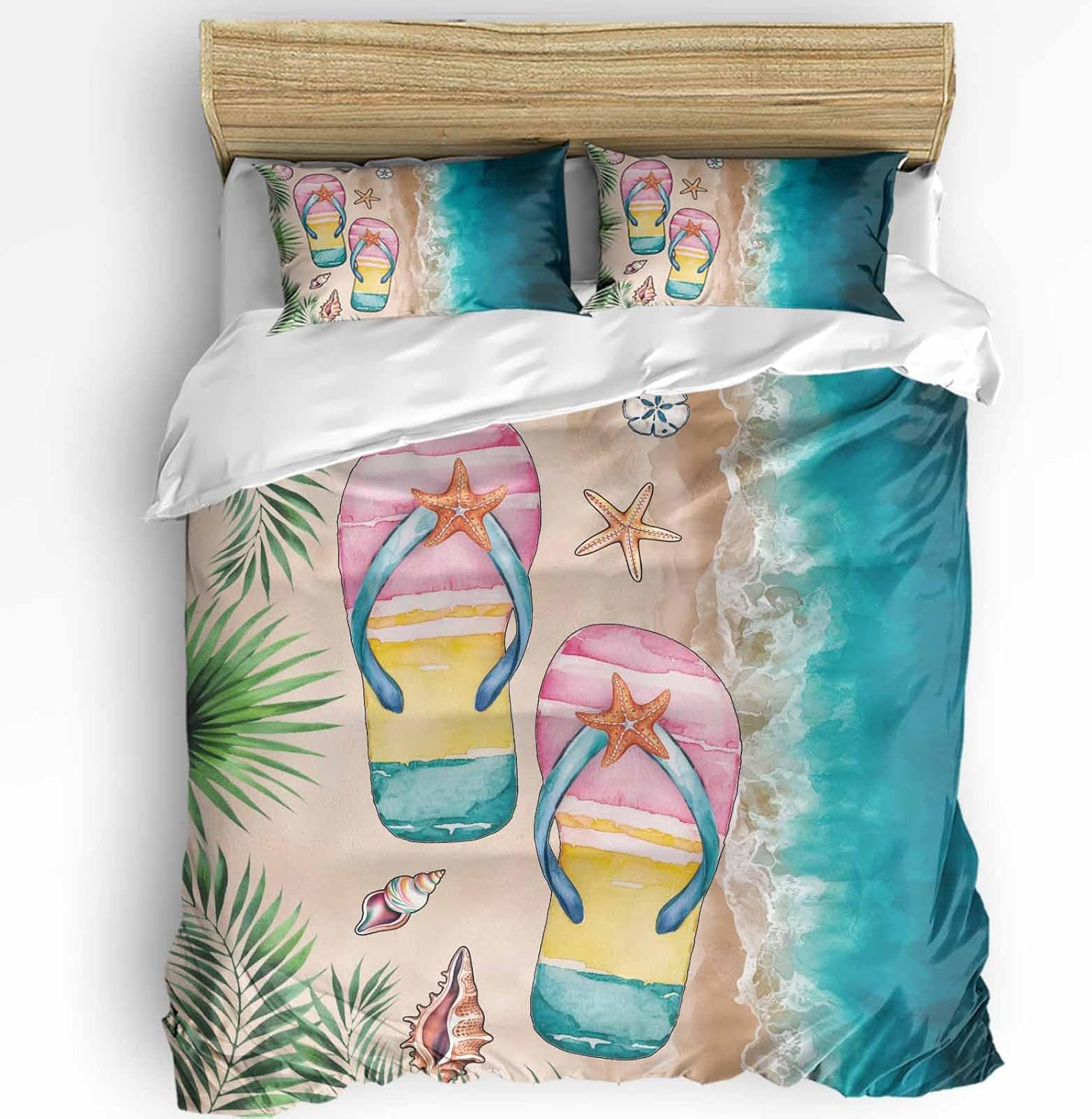 Boanket 3-Piece Queen Duvet Cover Set with Zipper and Pillowcases