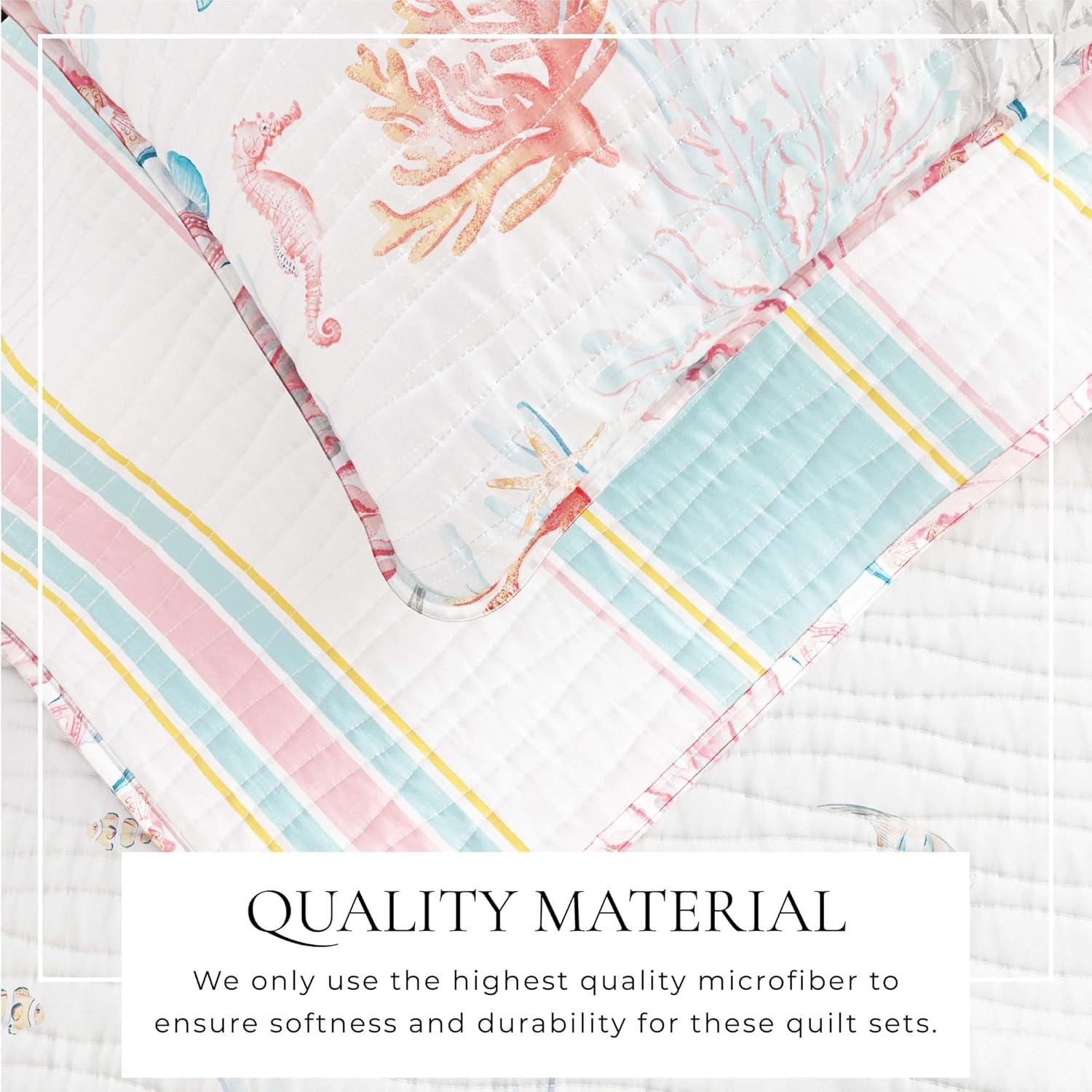 Great Bay Home 2-Piece TwinTwin XL Microfiber Quilt Set with Shams