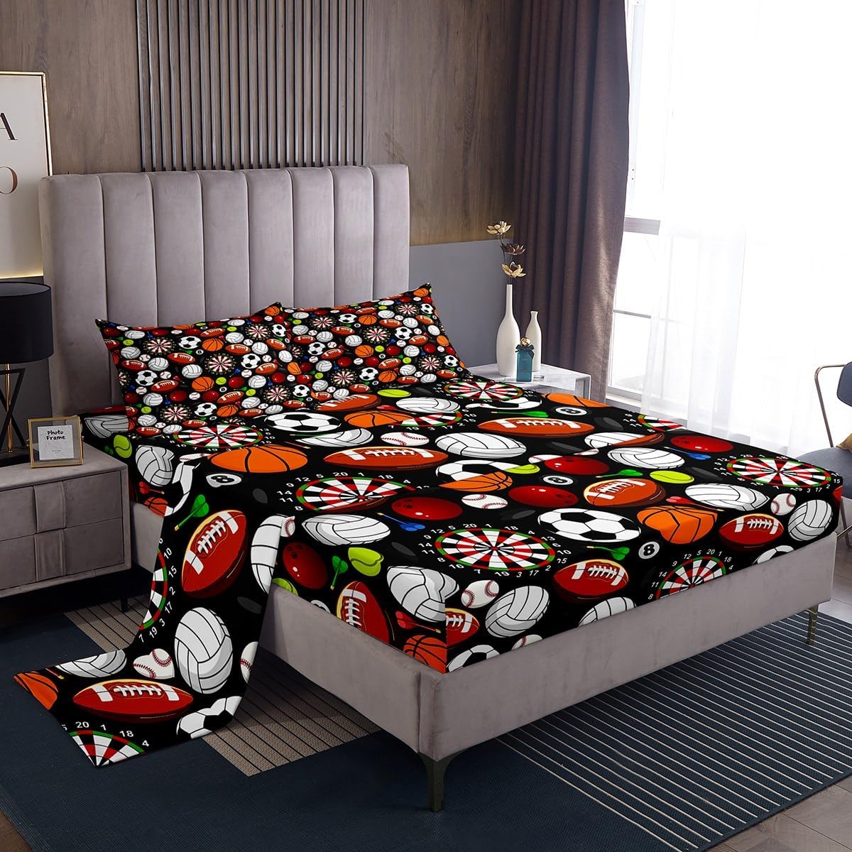 Erosebridal Sport Sheets Set for Kids Boys Teens