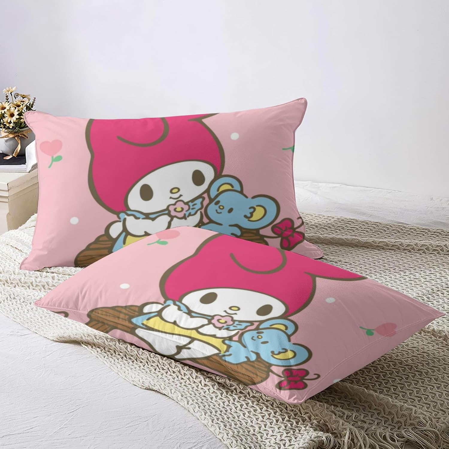 DIEZ Cute Bunny Comforter Set for Kids Queen Size