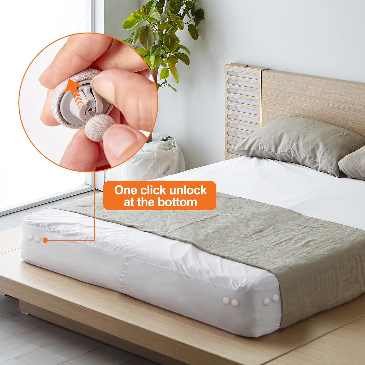 4 Pack Bed Sheet Holders with Lock Clips
