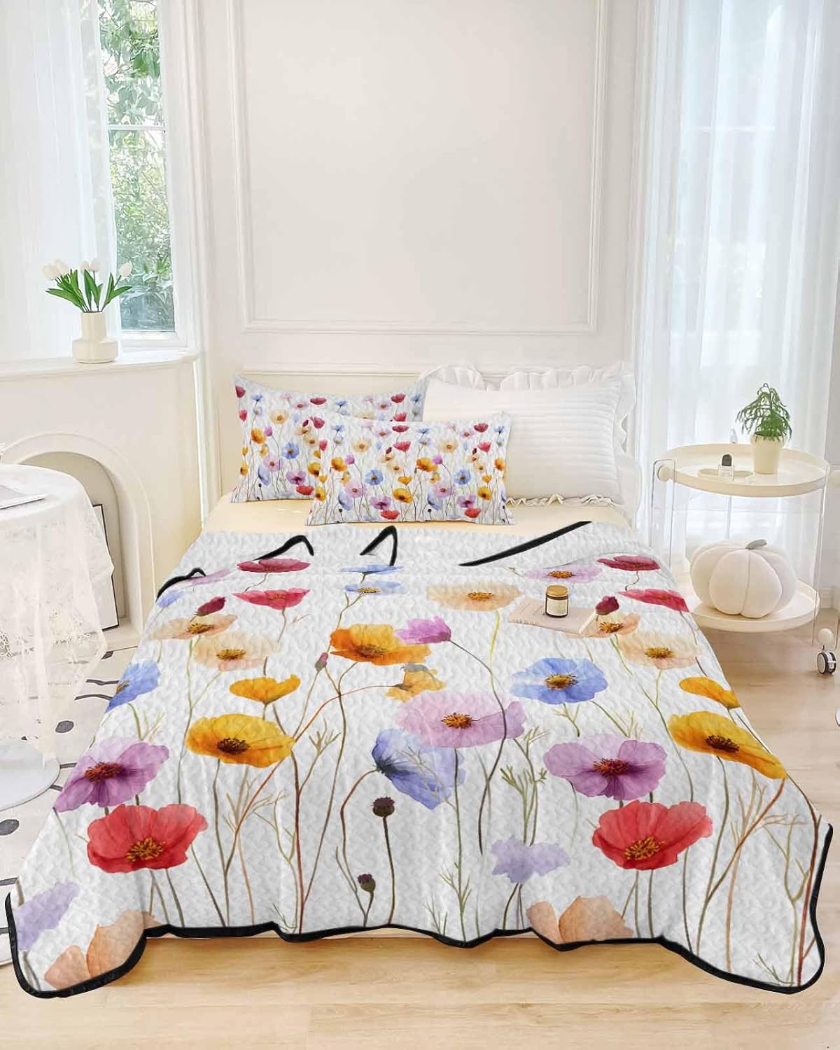 Onekaccu Spring Flowers Quilt Set 3 Pieces