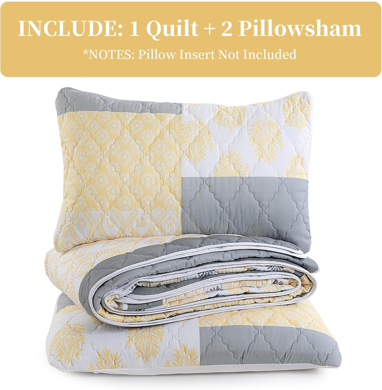 HOMBYS Oversized Plaid Patchwork Bedspread Set