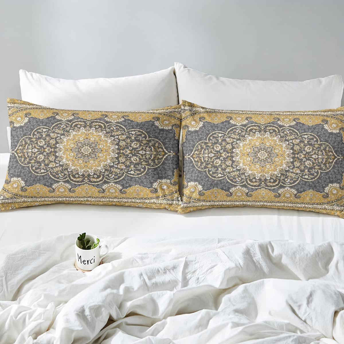 Erosebridal Bohemian Floral Twin Sheet Set