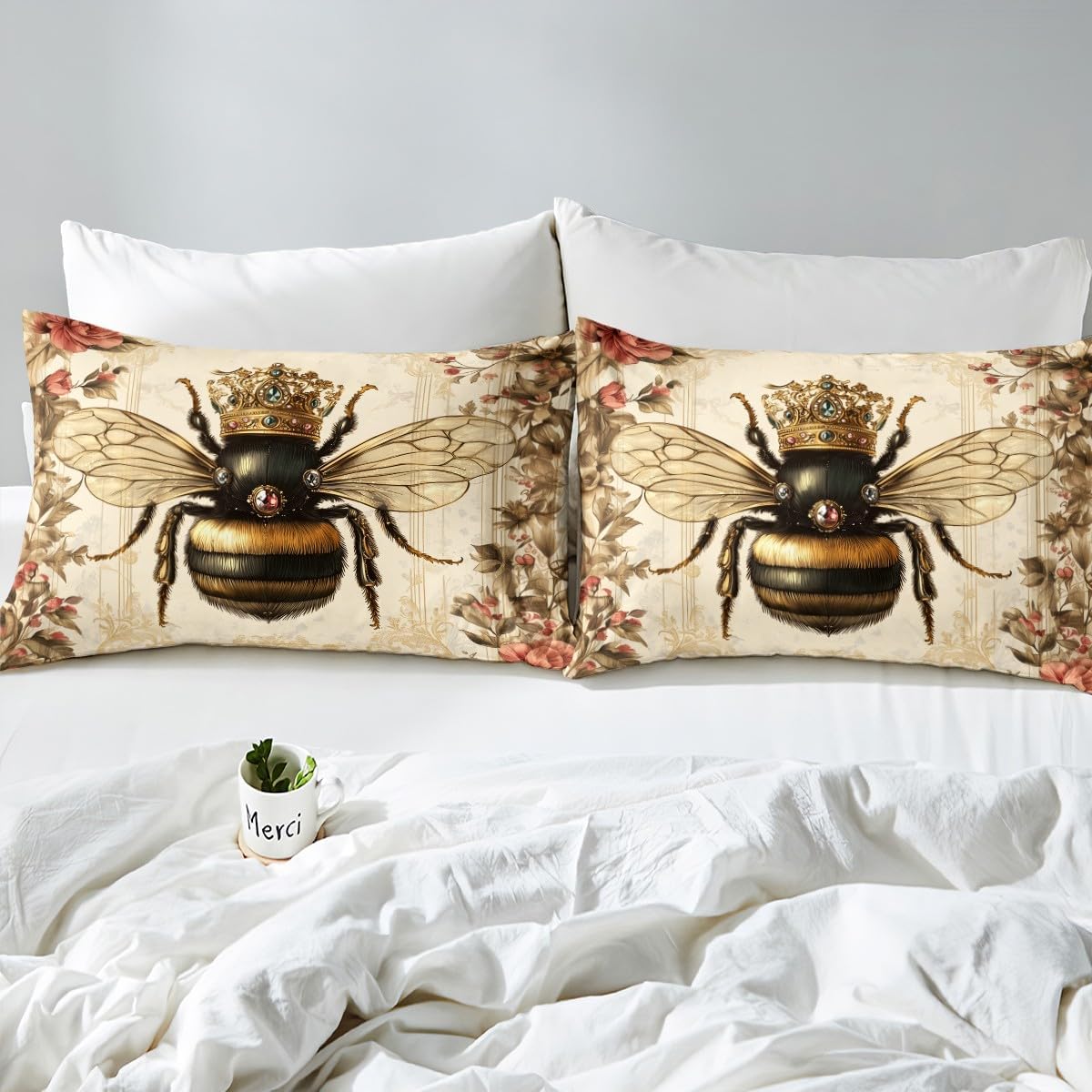 Castle Fairy Honey Bee Twin Bedding Set
