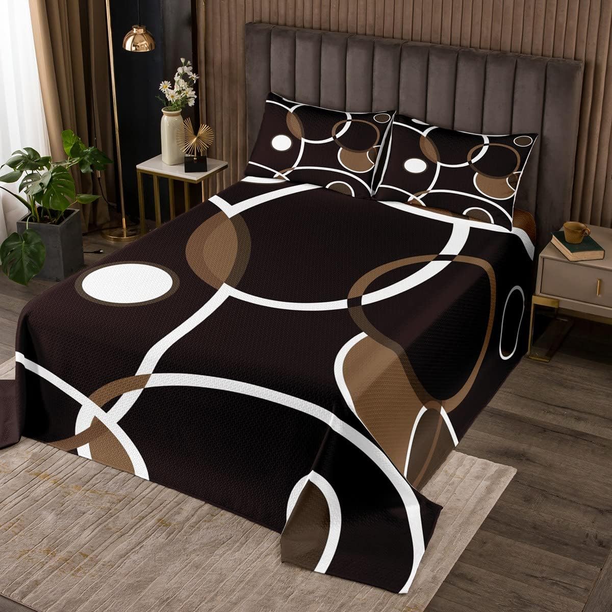 Erosebridal Modern Geometric Bedspread Set