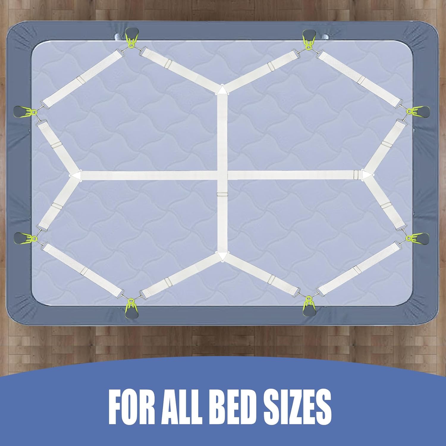 Tuyeabc Bed Sheet Straps PLUS for Twin Queen King Mattress 1