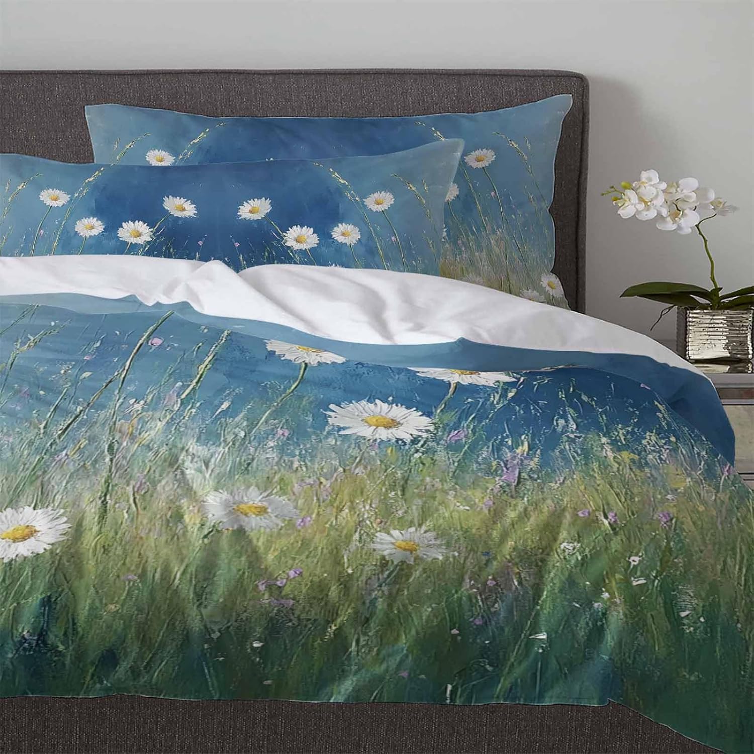 Boanket 3 Piece Queen Size Floral Duvet Cover Set