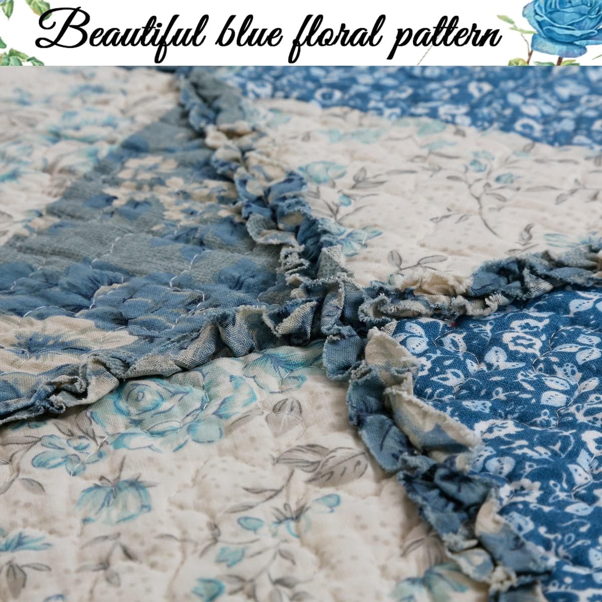 Cozy Line Home Fashions Reversible Cotton Quilt Bedding Set