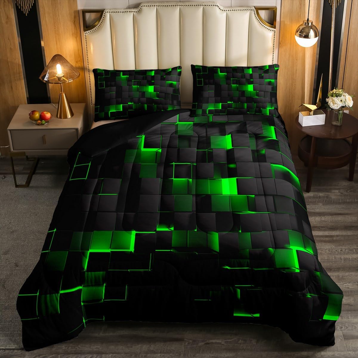 Erosebridal Queen Comforter Set Neon Geometric