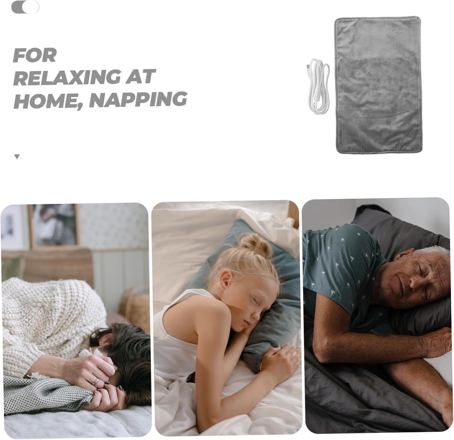 Ipetboom Heating Pad Electric Blanket USB Plush Warm Blanket