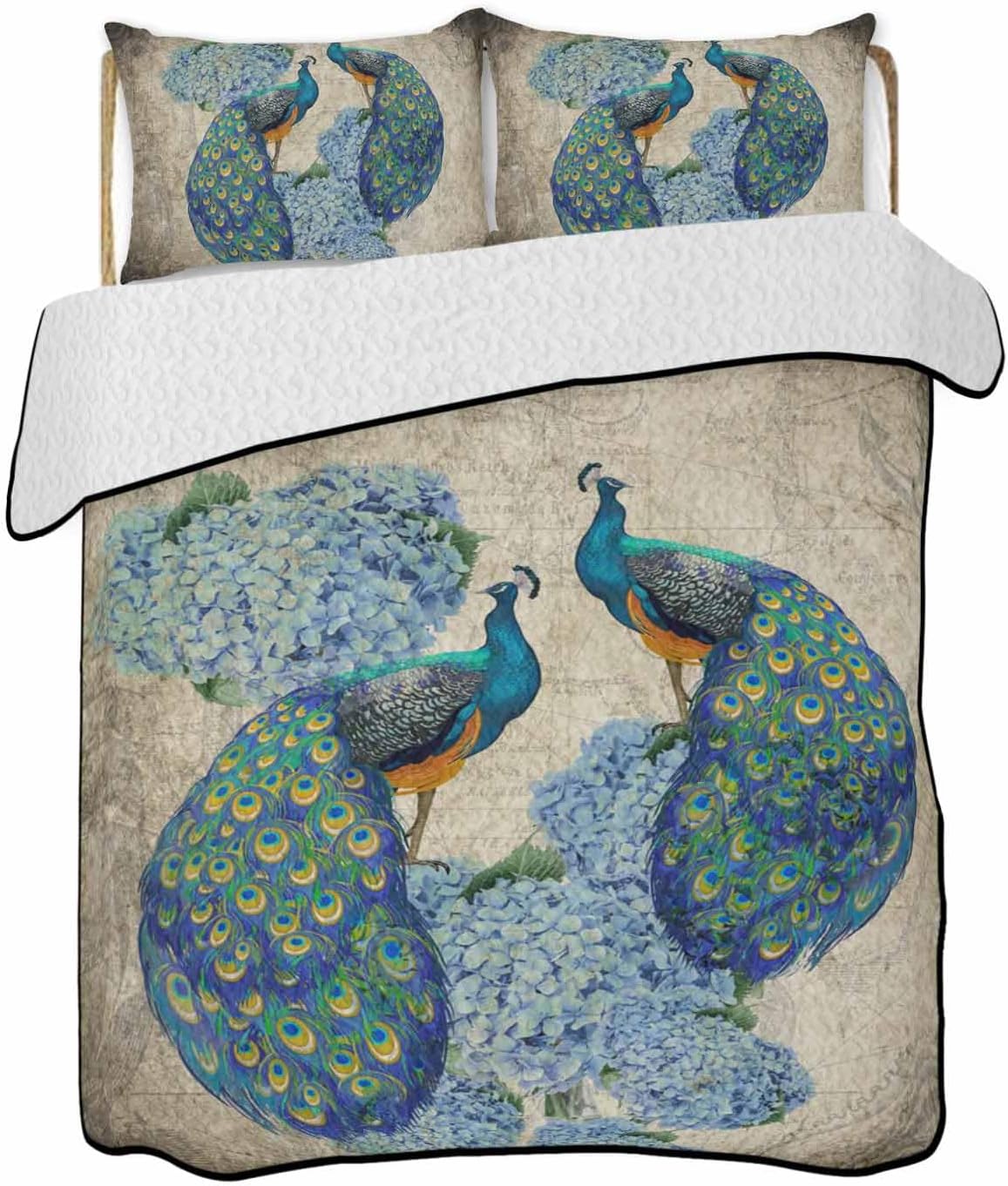 TocaHome Summer Quilt Set Twin XL 68x98 Inch with 2 Pillowcases