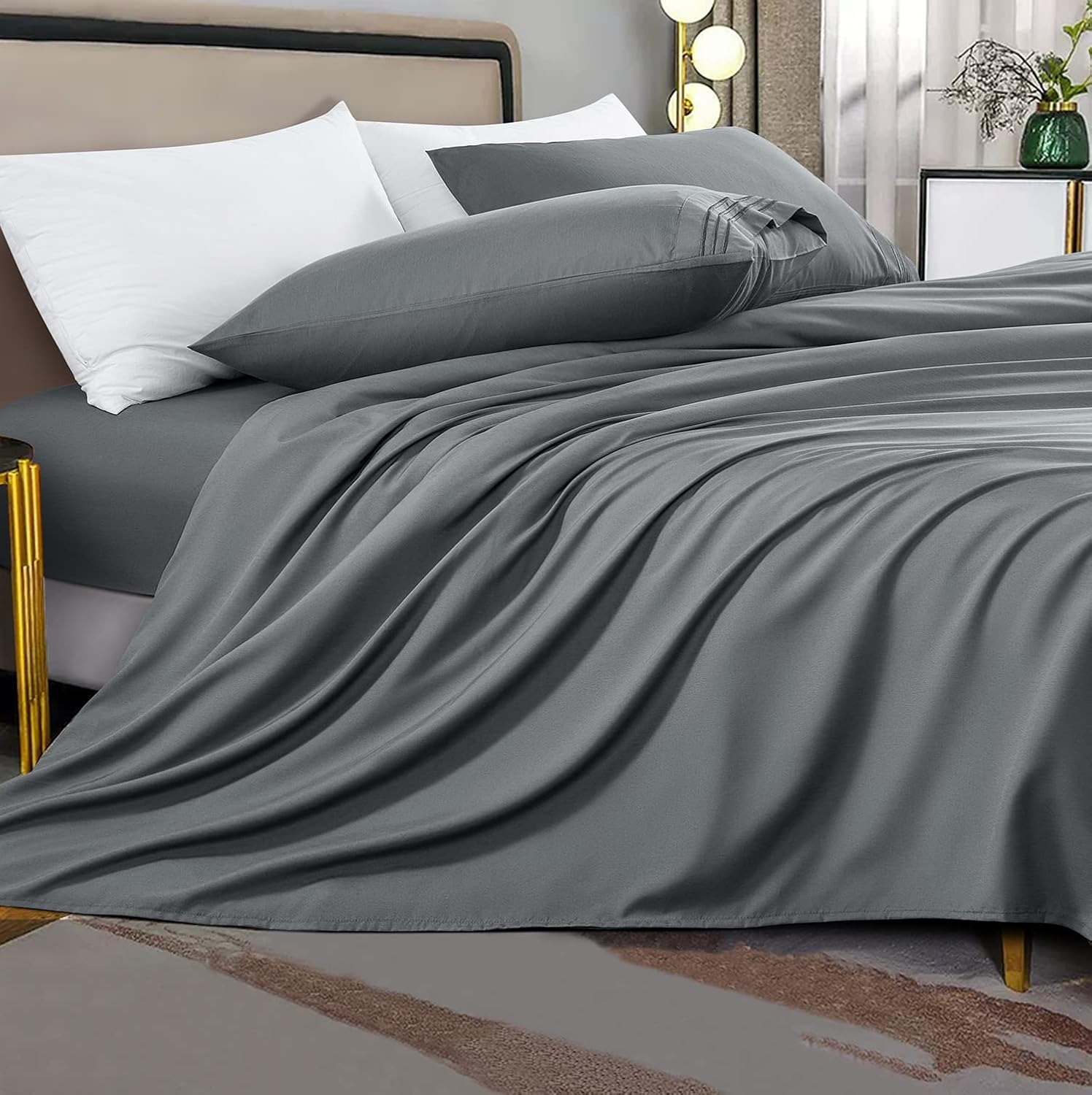 Shilucheng Sheet Set - Cooling Microfiber 1800 Thread Count
