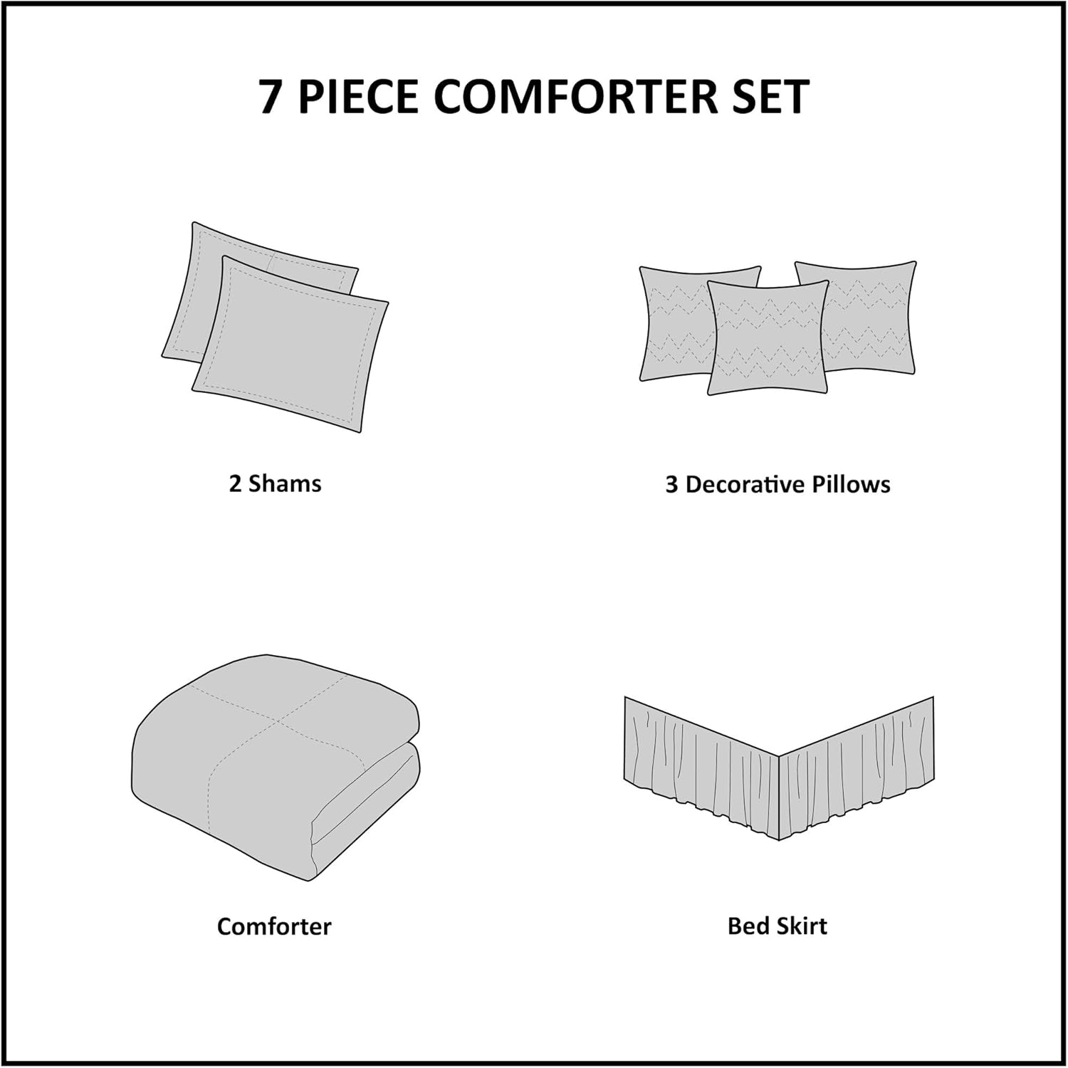Madison Park Comforter Set Blue 7 Piece Cal King 1