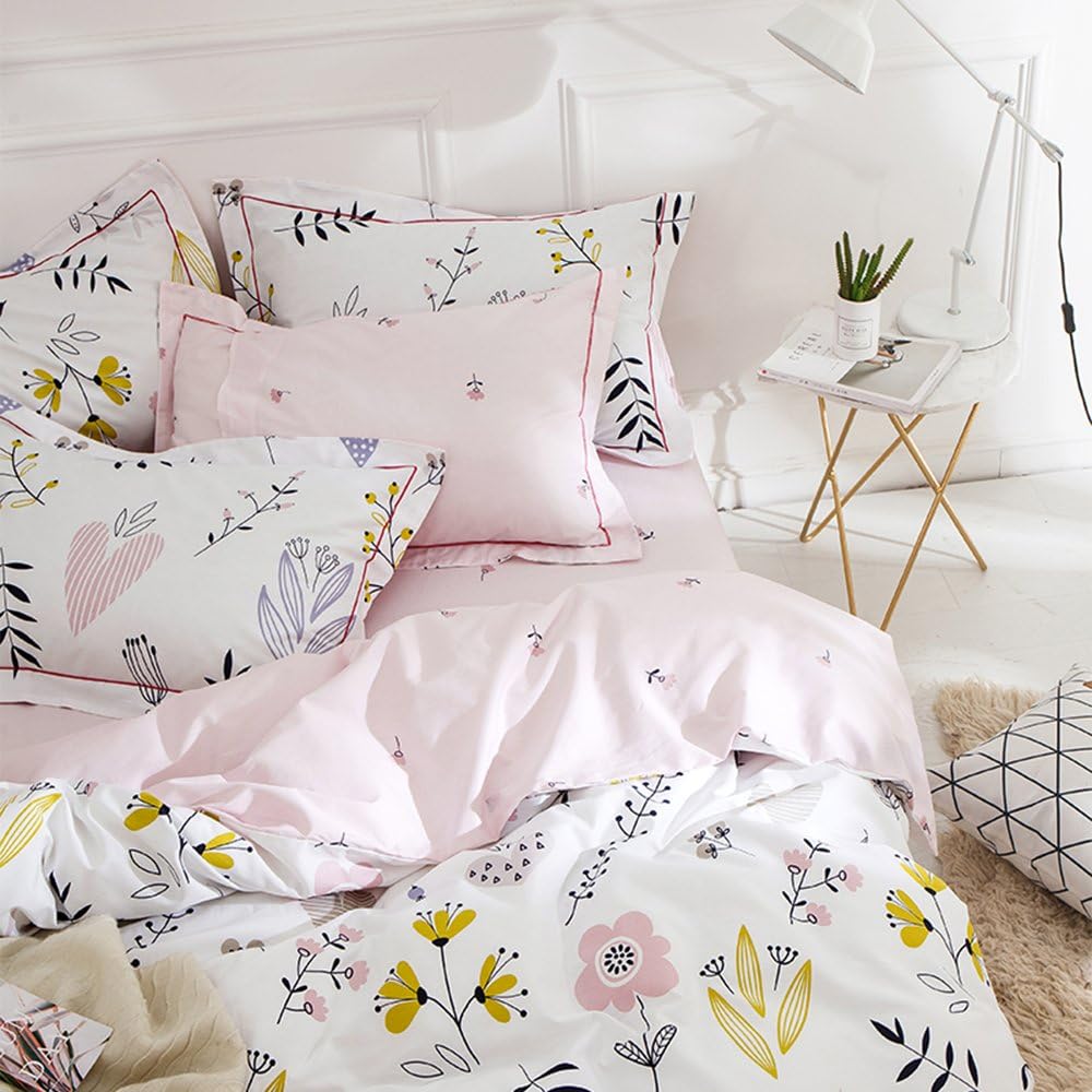 OTOB Soft Pink Floral Duvet Cover Set