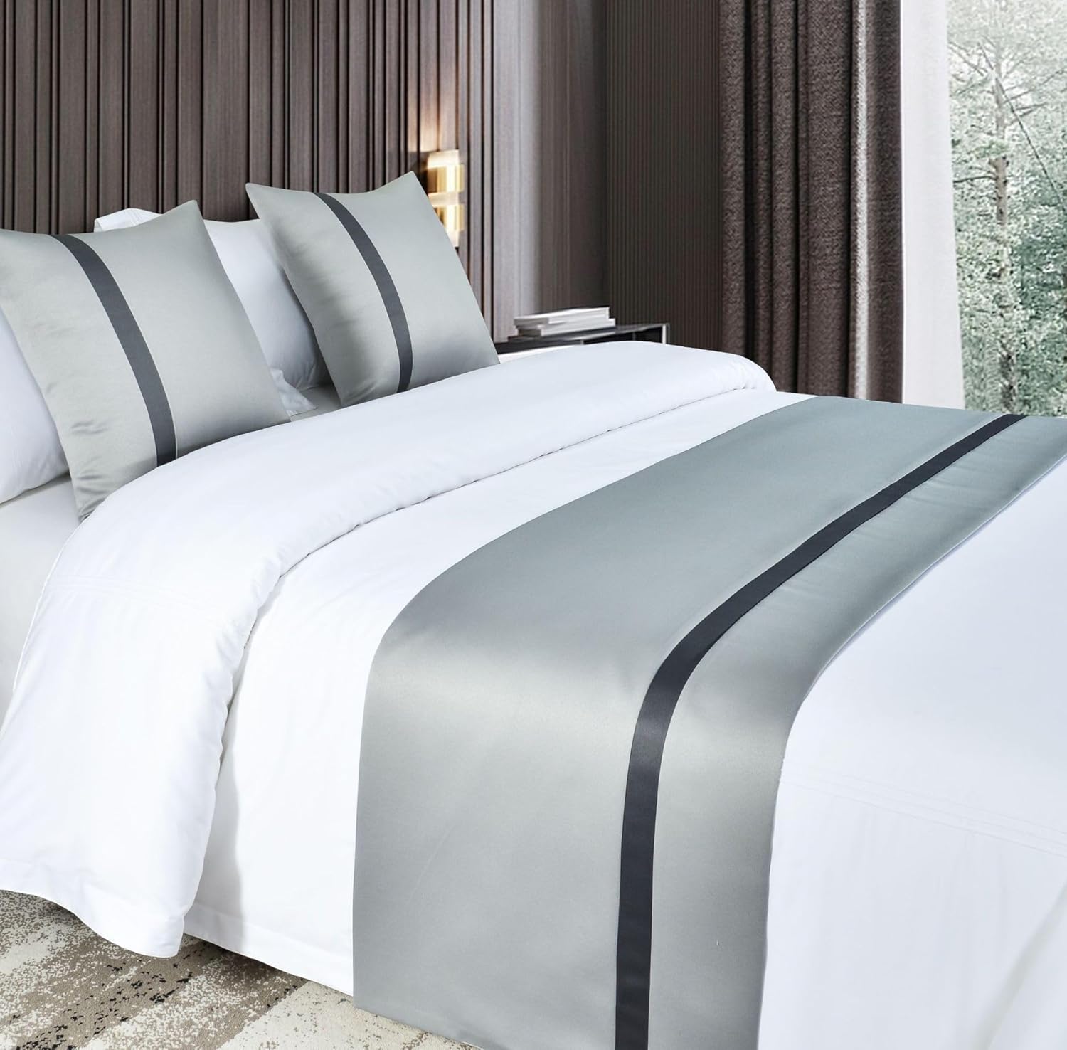 Anlawu100 Bed Runner Scarf for King and Queen Size