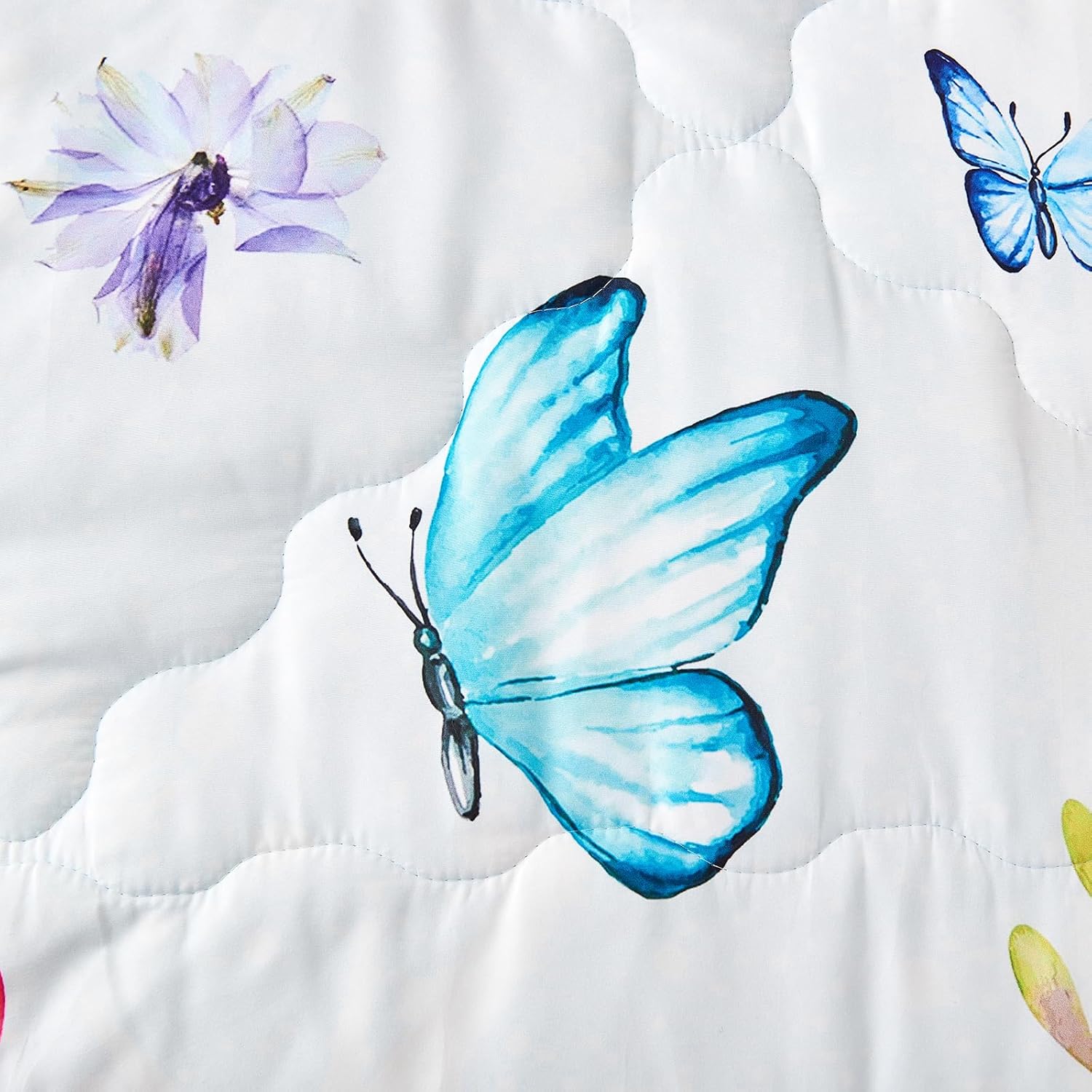 7 Piece Butterfly Comforter Set Twin Size