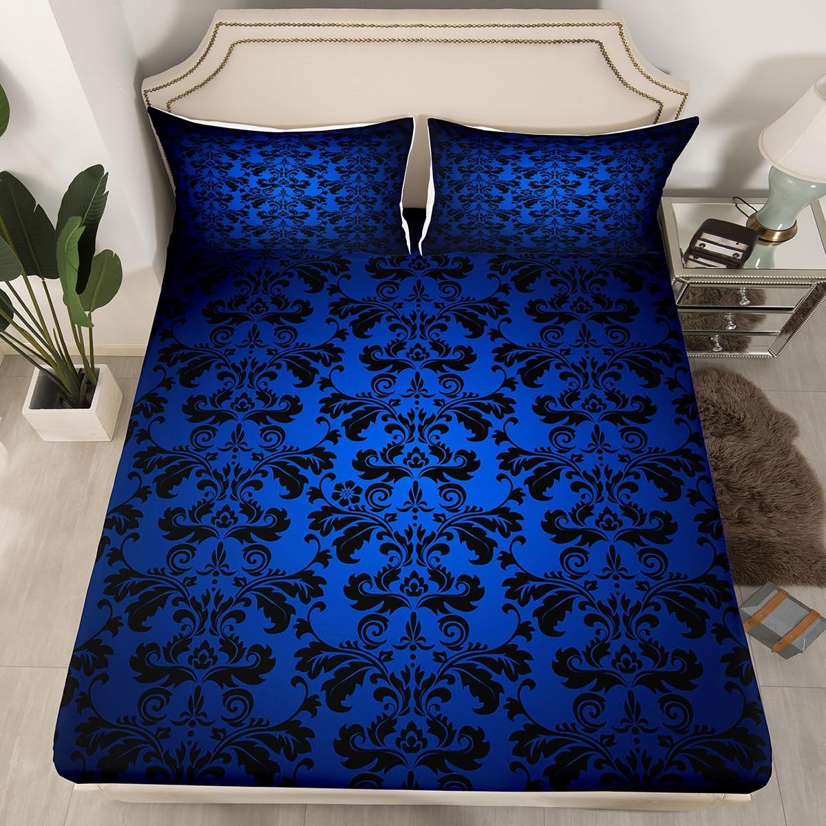 Manfei Paisley Flowers Kids Fitted Sheet Set