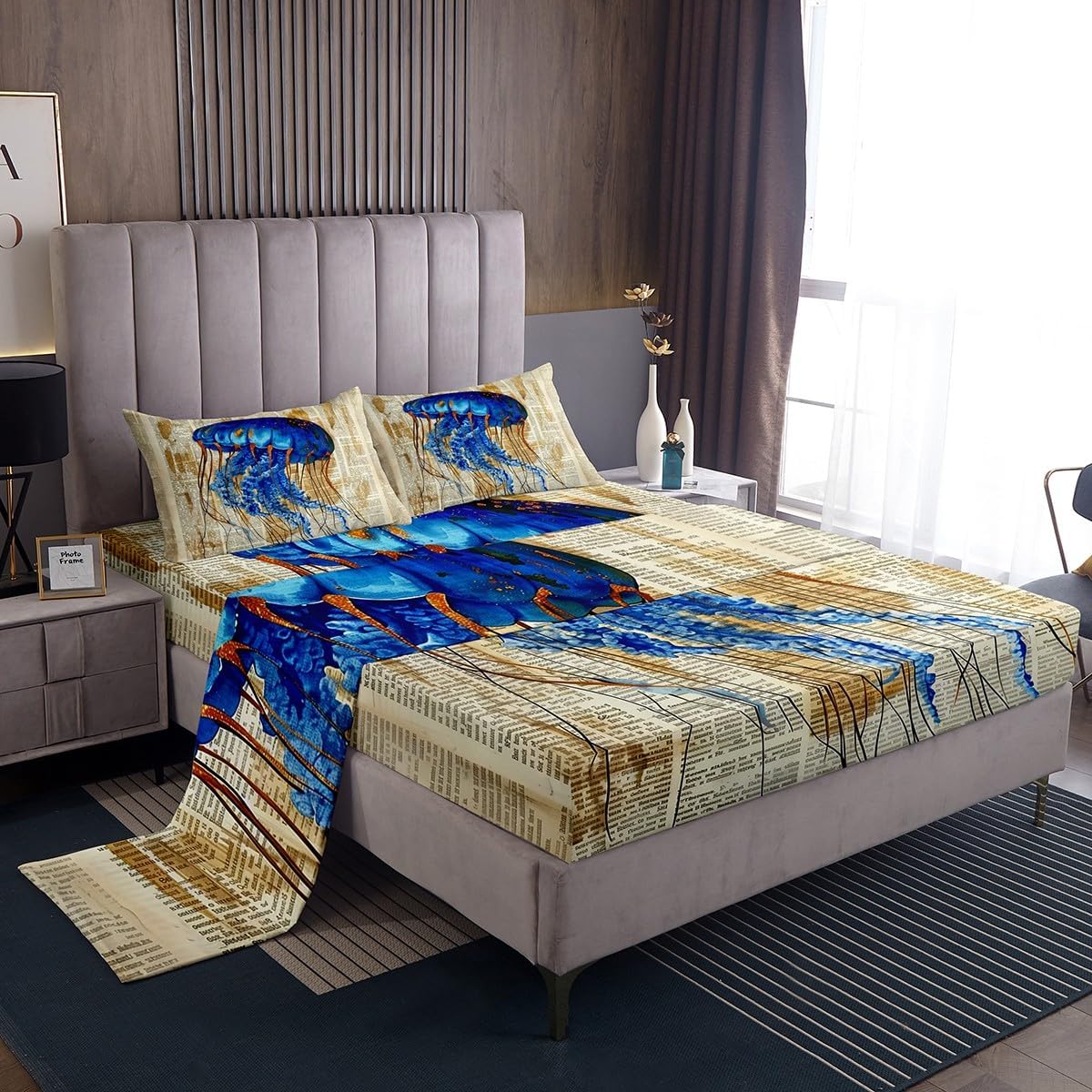 Manfei Jellyfish Bed Sheet Set Twin Size