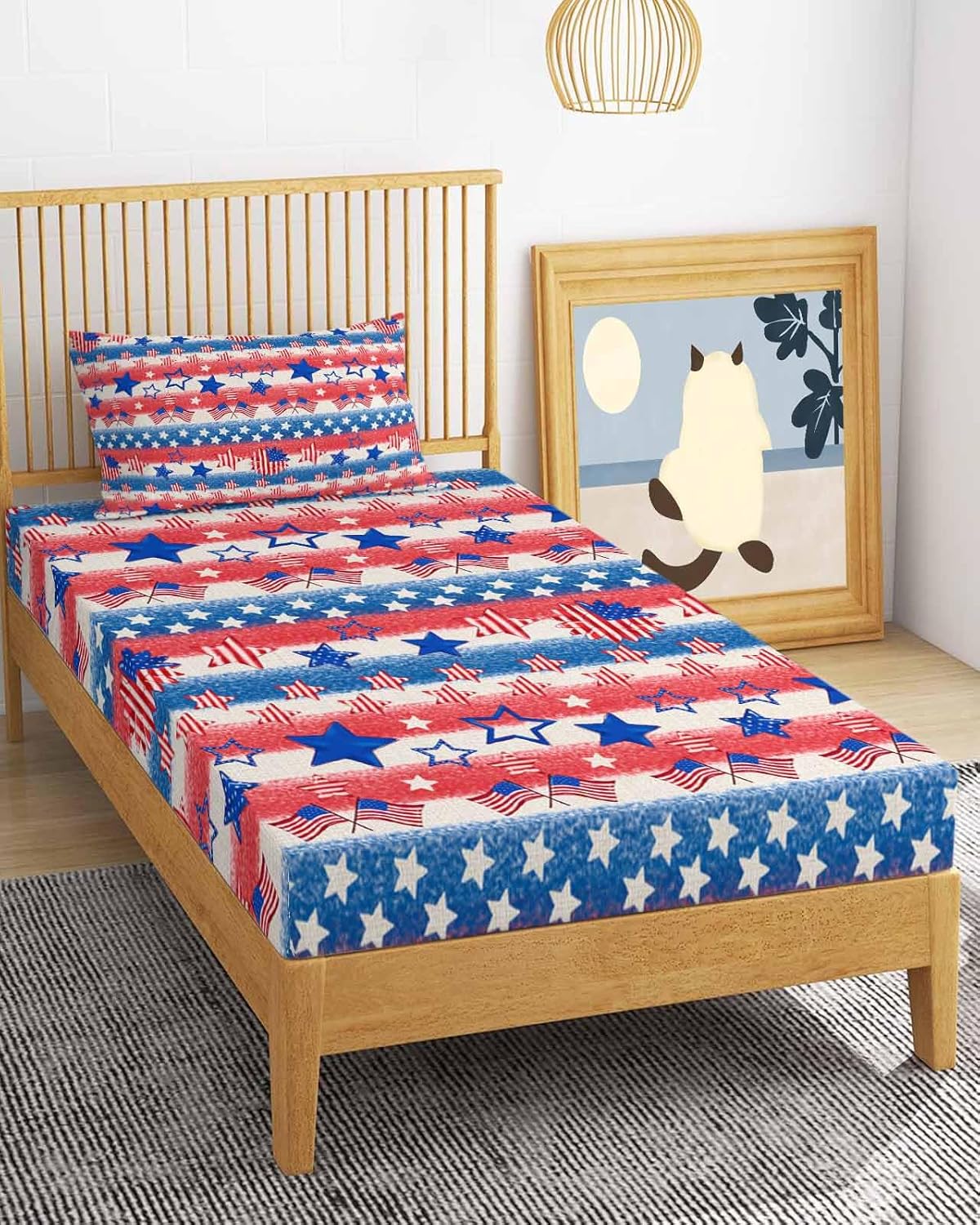 Boanket 4th of July Twin Sheet Set 3 Piece