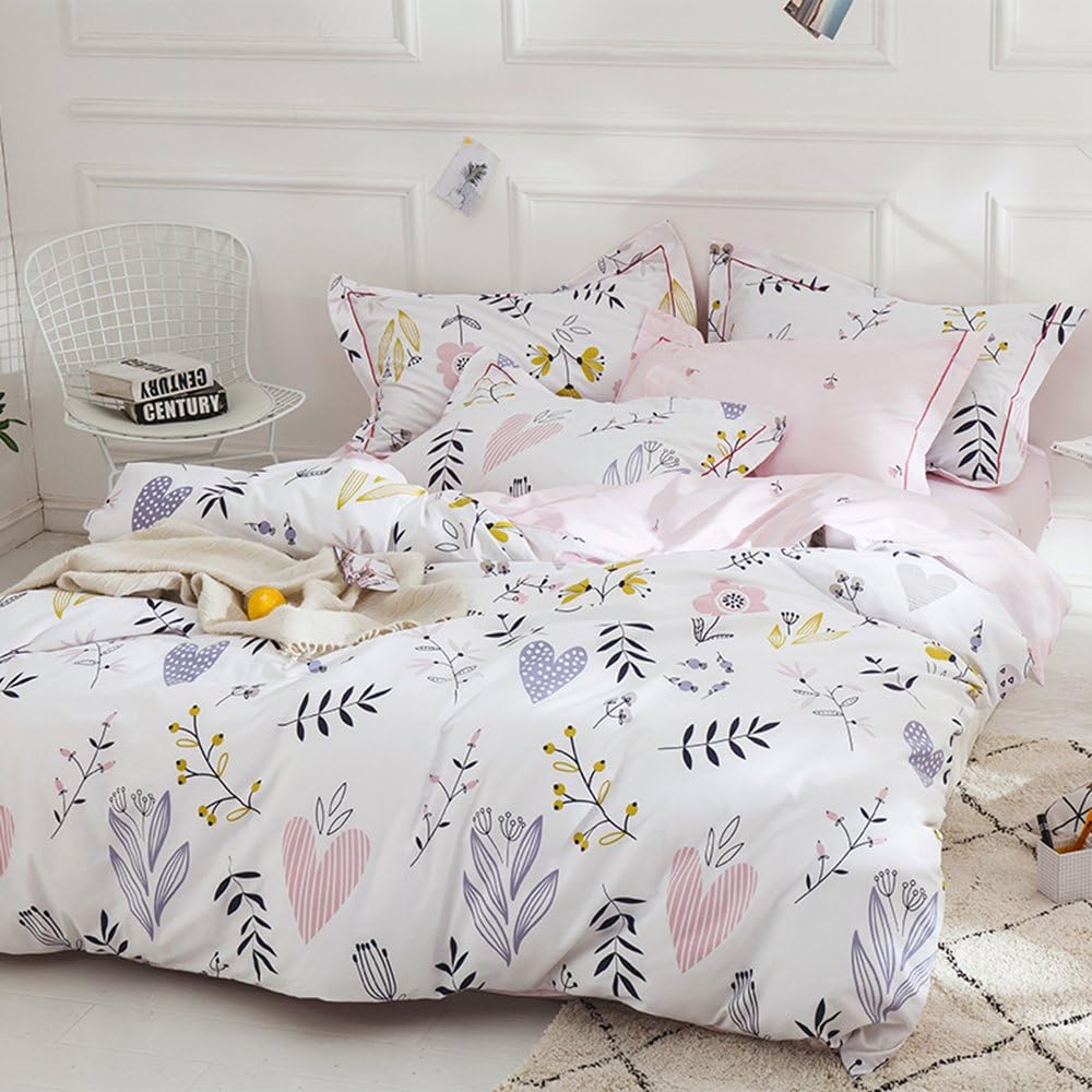 OTOB Soft Pink Floral Duvet Cover Set