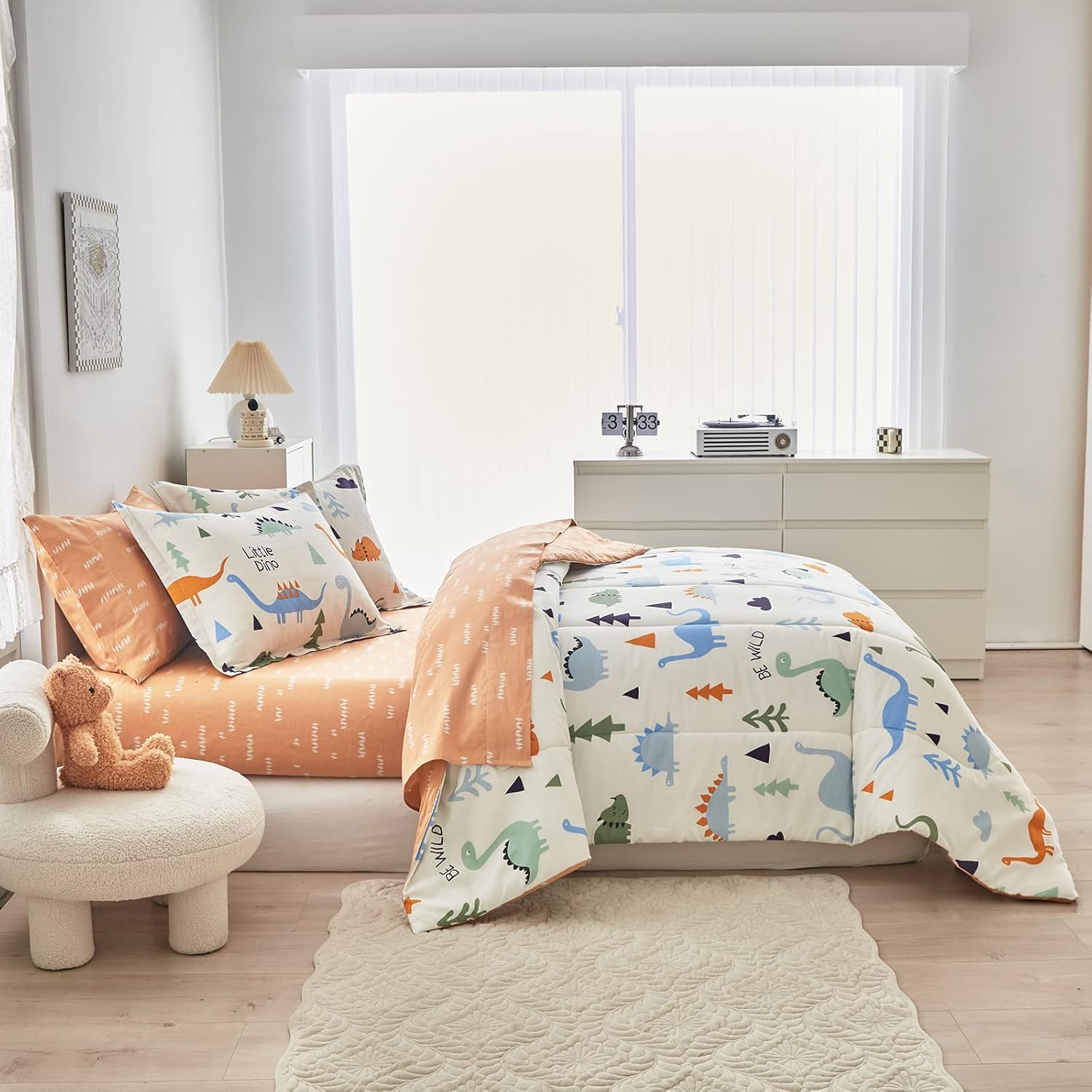Joyreap Dinosaur Reversible Bed in a Bag Set Queen Size