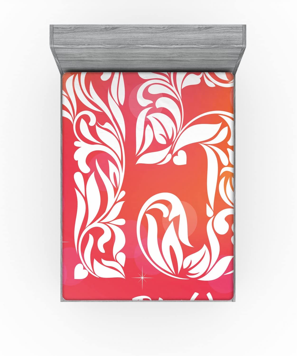 Ambesonne 15th Birthday Fitted Sheet with Floral Design