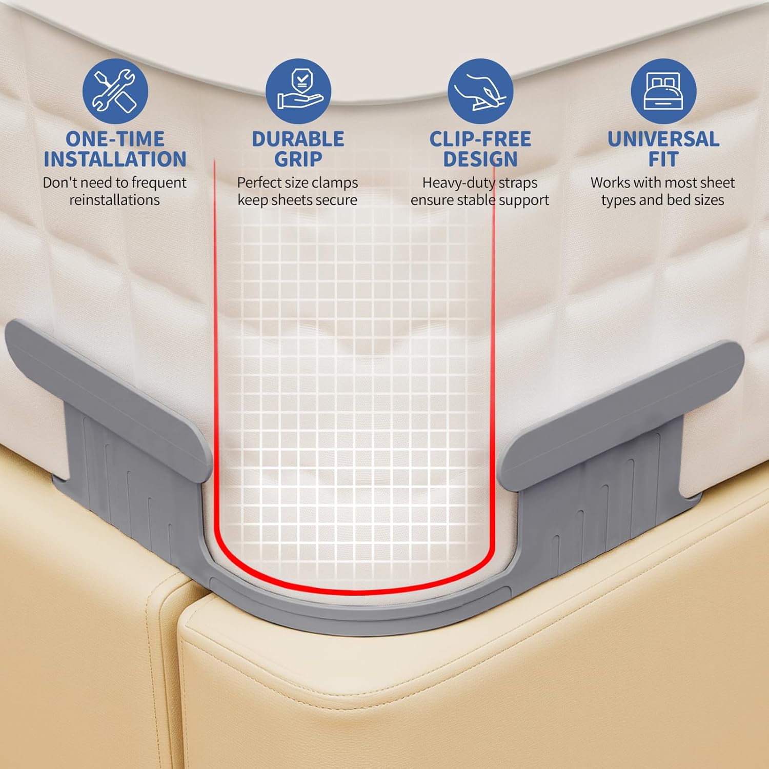 AUKCLAX Grey Sheet Holder with Lock Strips