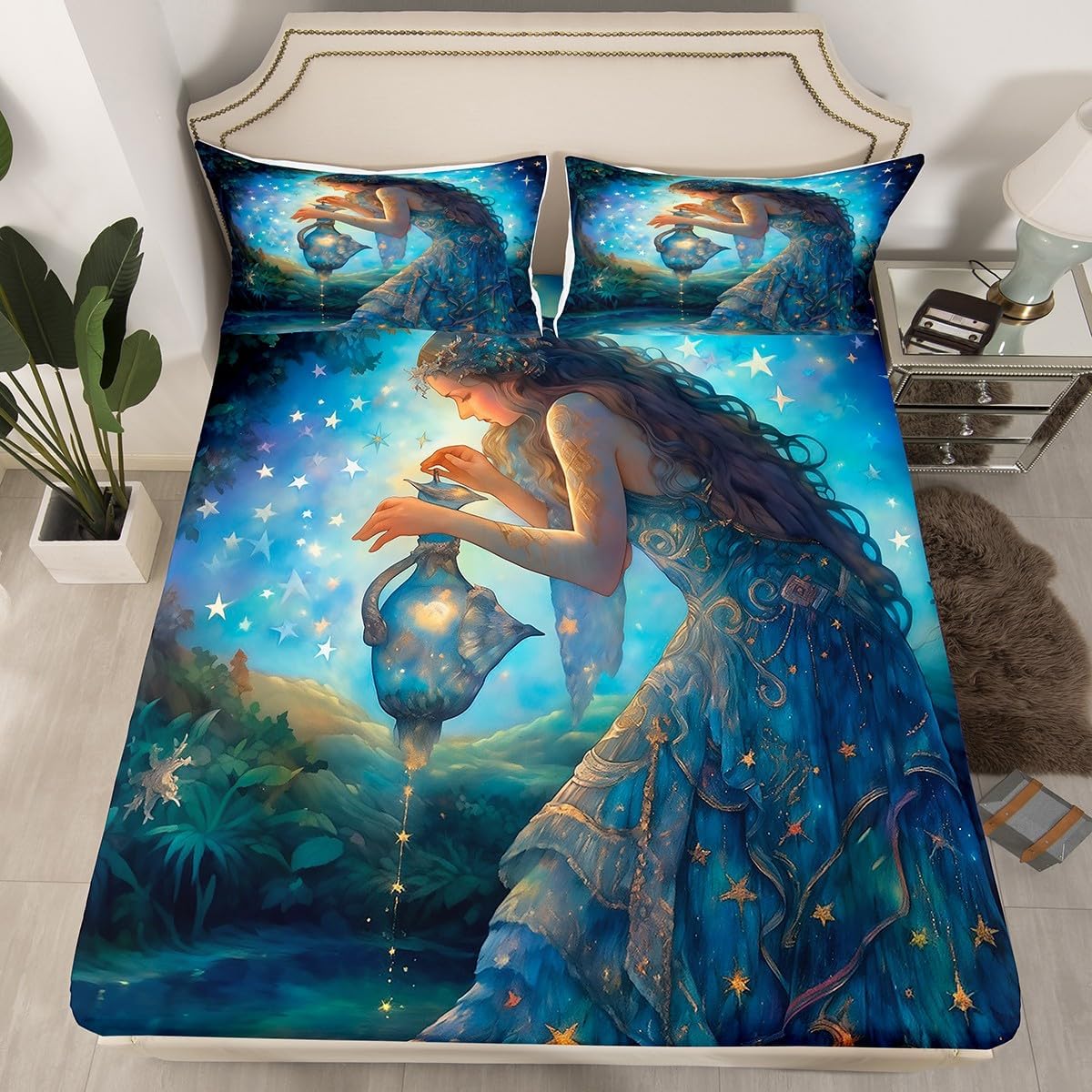 Erosebridal Starry Sky Sheet Set Full Size 4 Pcs