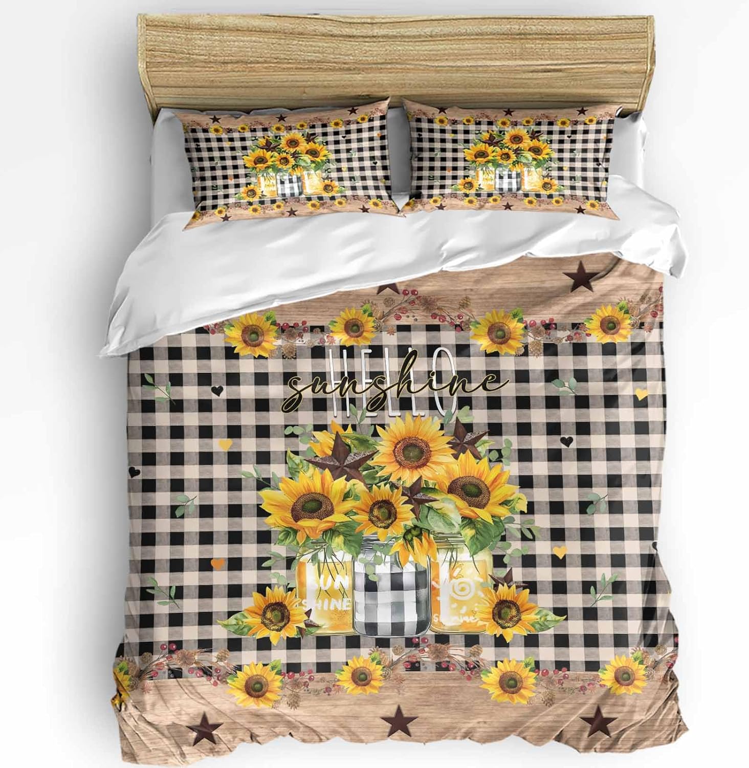 3 Piece Bedding Set with Zipper Duvet Cover and Pillowcases