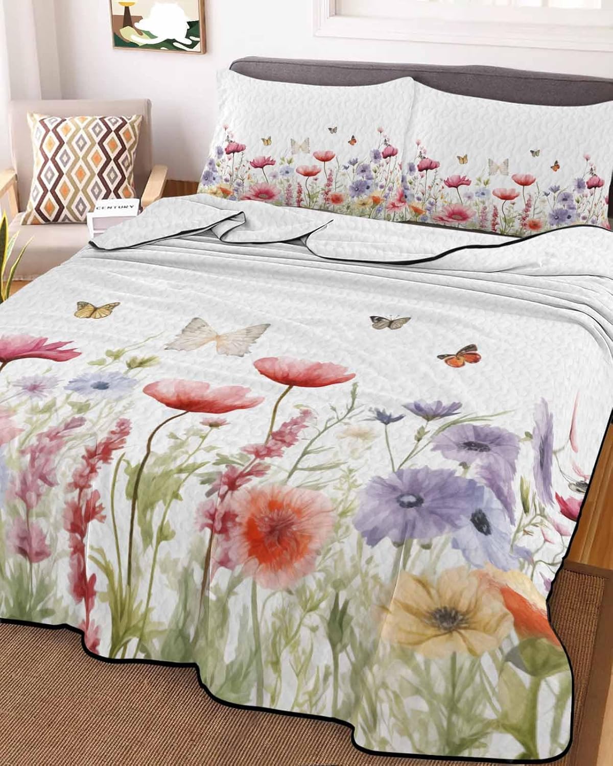 TocaHome Summer Quilt Set Twin XL 68x98 Inch 1