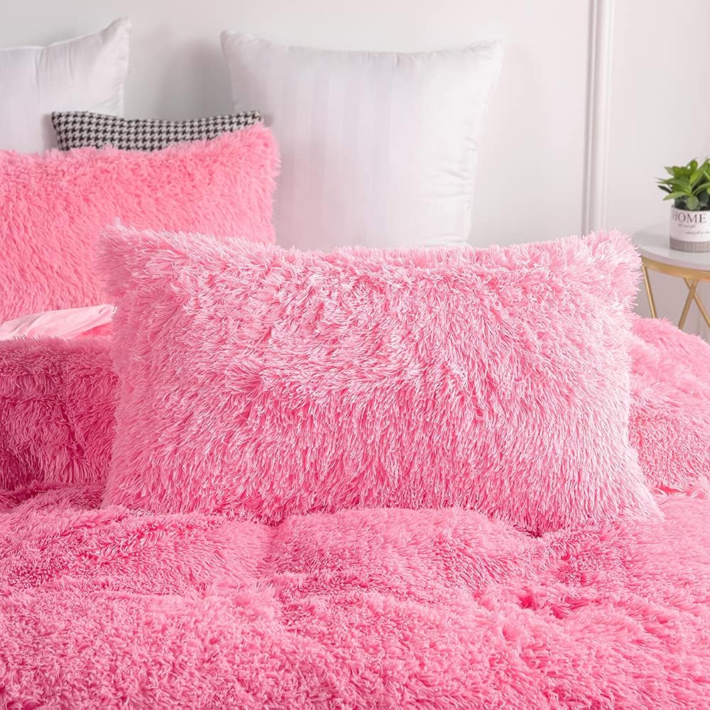 Chovy Faux Fur Plush Comforter Set Twin Full