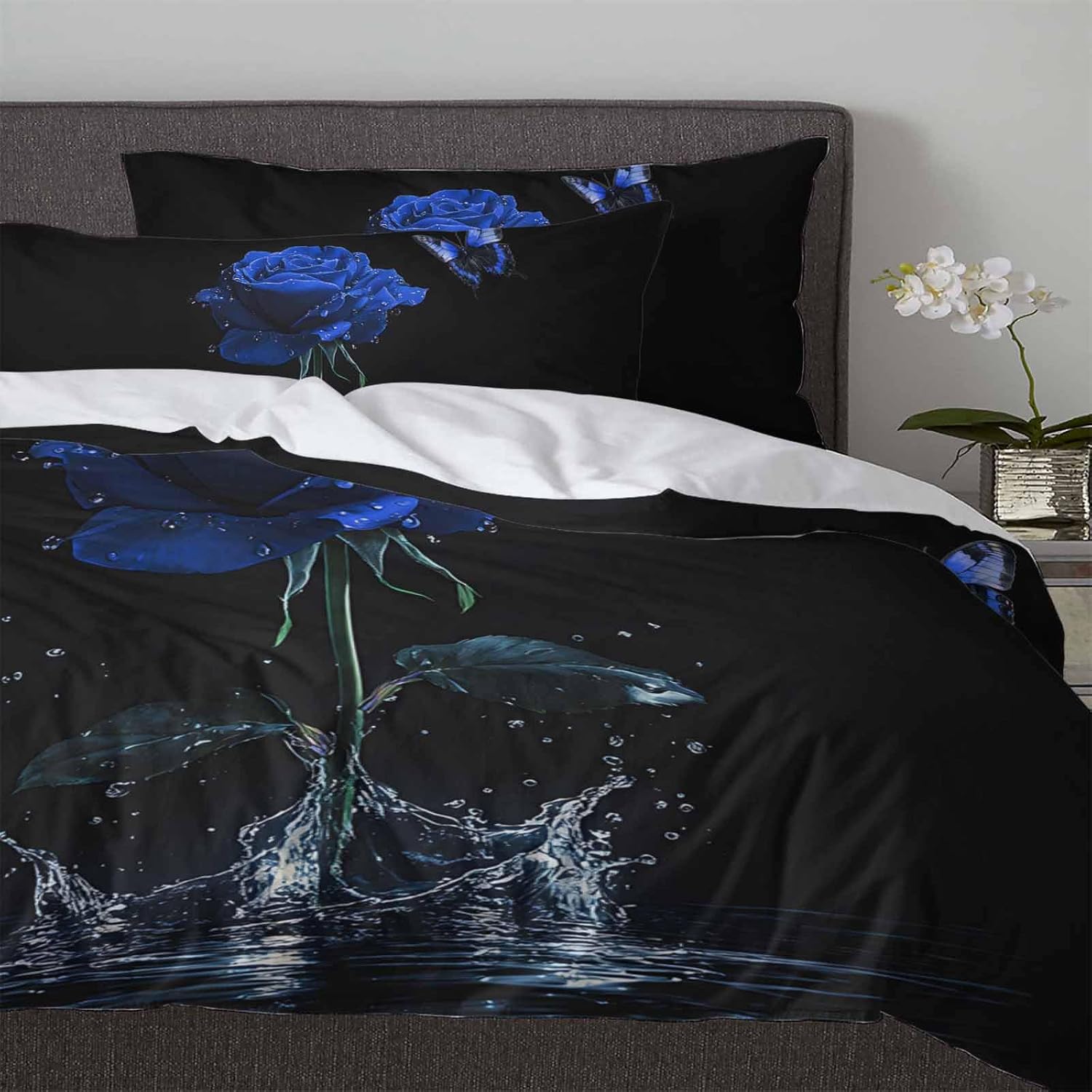 Boanket 3 Piece Queen Bedding Set with Zipper and Butterfly Design