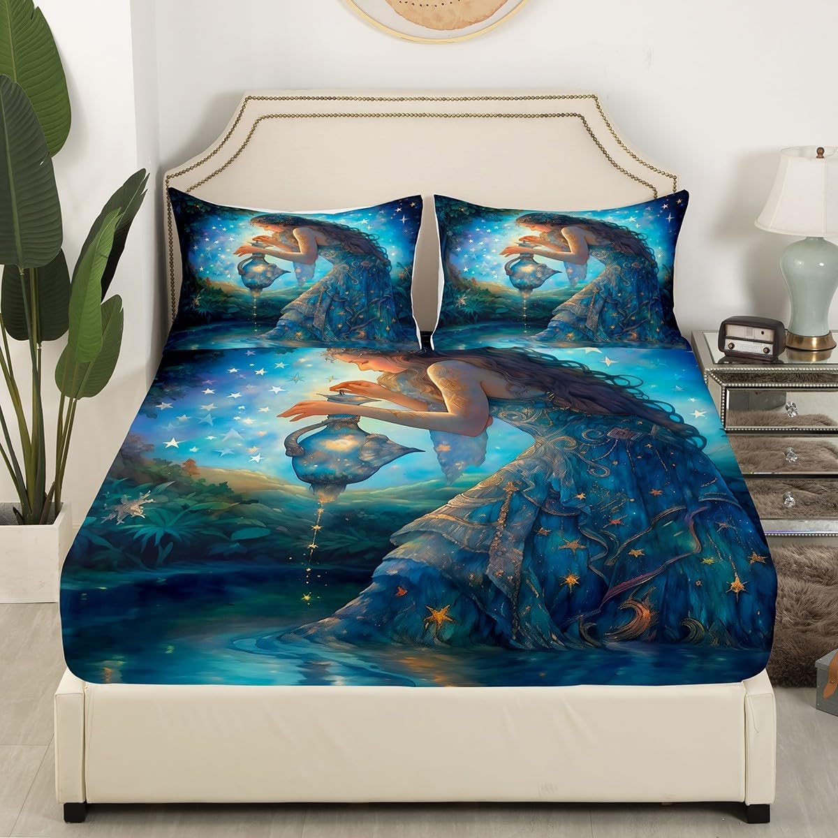 Erosebridal Starry Sky Sheet Set Full Size 4 Pcs