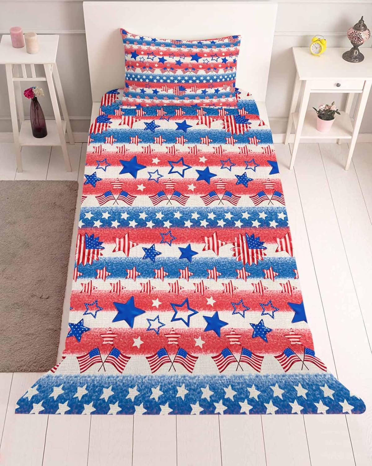 Boanket 4th of July Twin Sheet Set 3 Piece