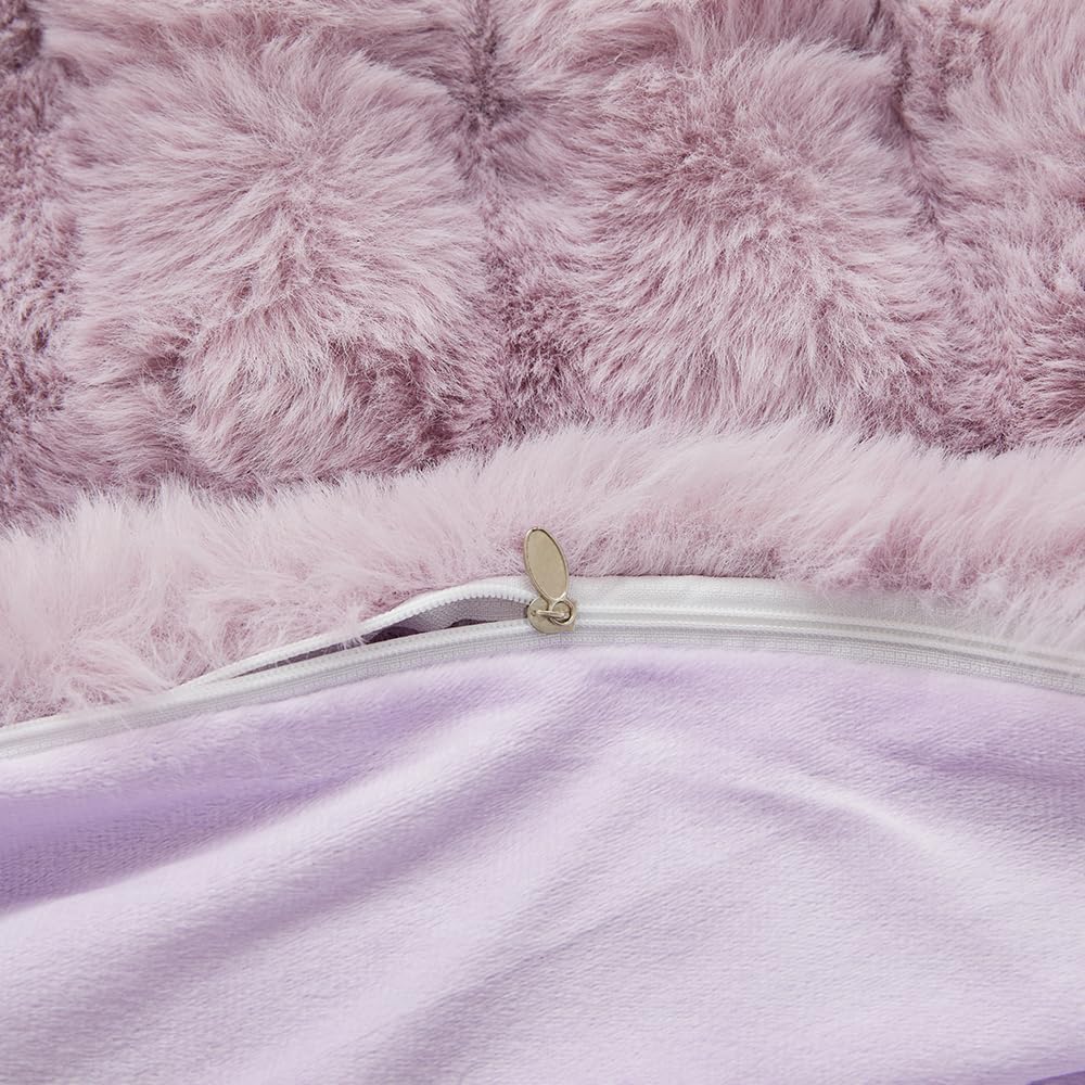 Roscloud Rabbit Plush Duvet Cover Set 3PC Twin