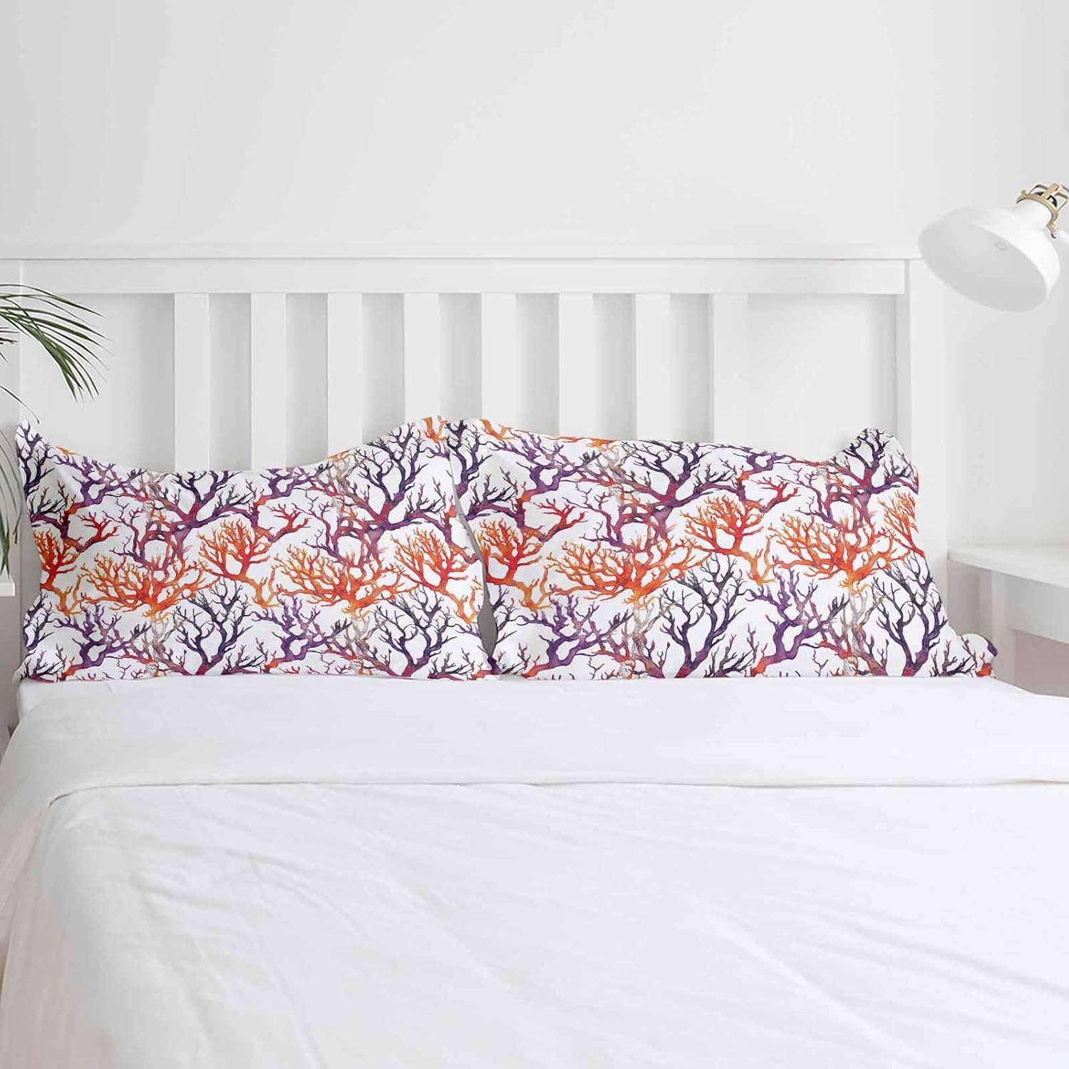 3-Piece Coral Coastal Duvet Set with Zipper