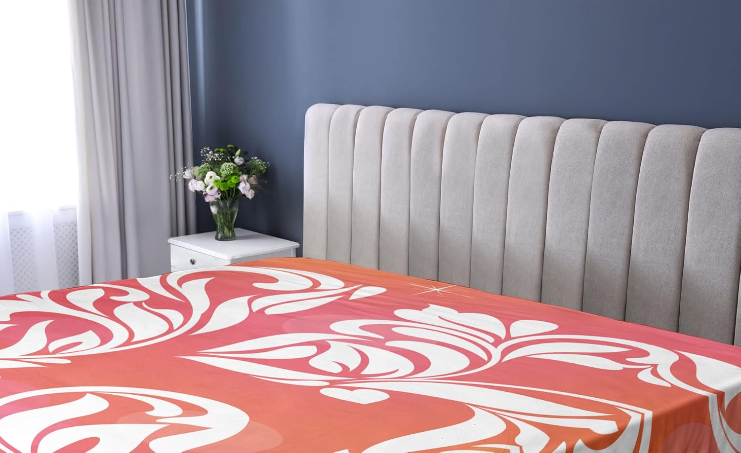 Ambesonne 15th Birthday Fitted Sheet with Floral Design