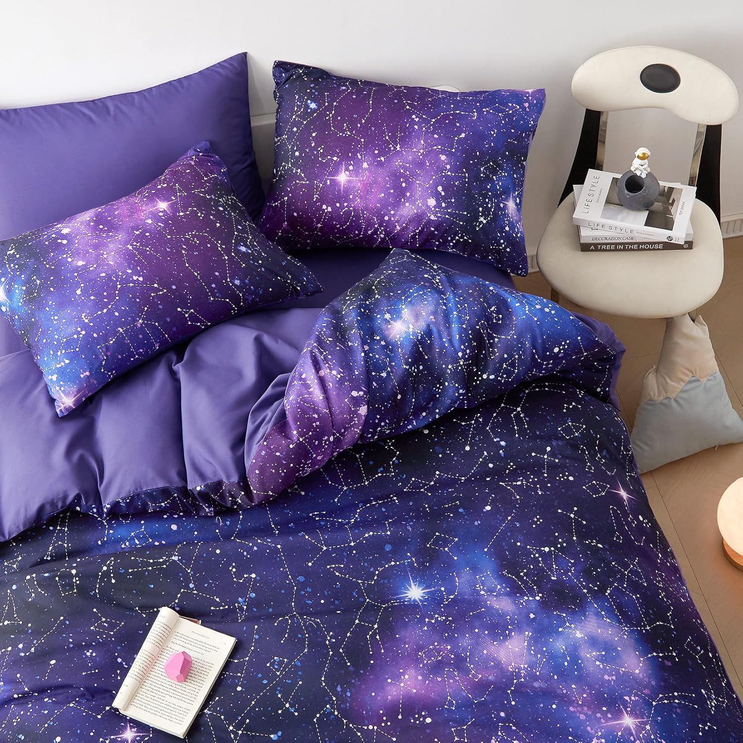 Wake In Cloud - Constellation Comforter Set for Teens
