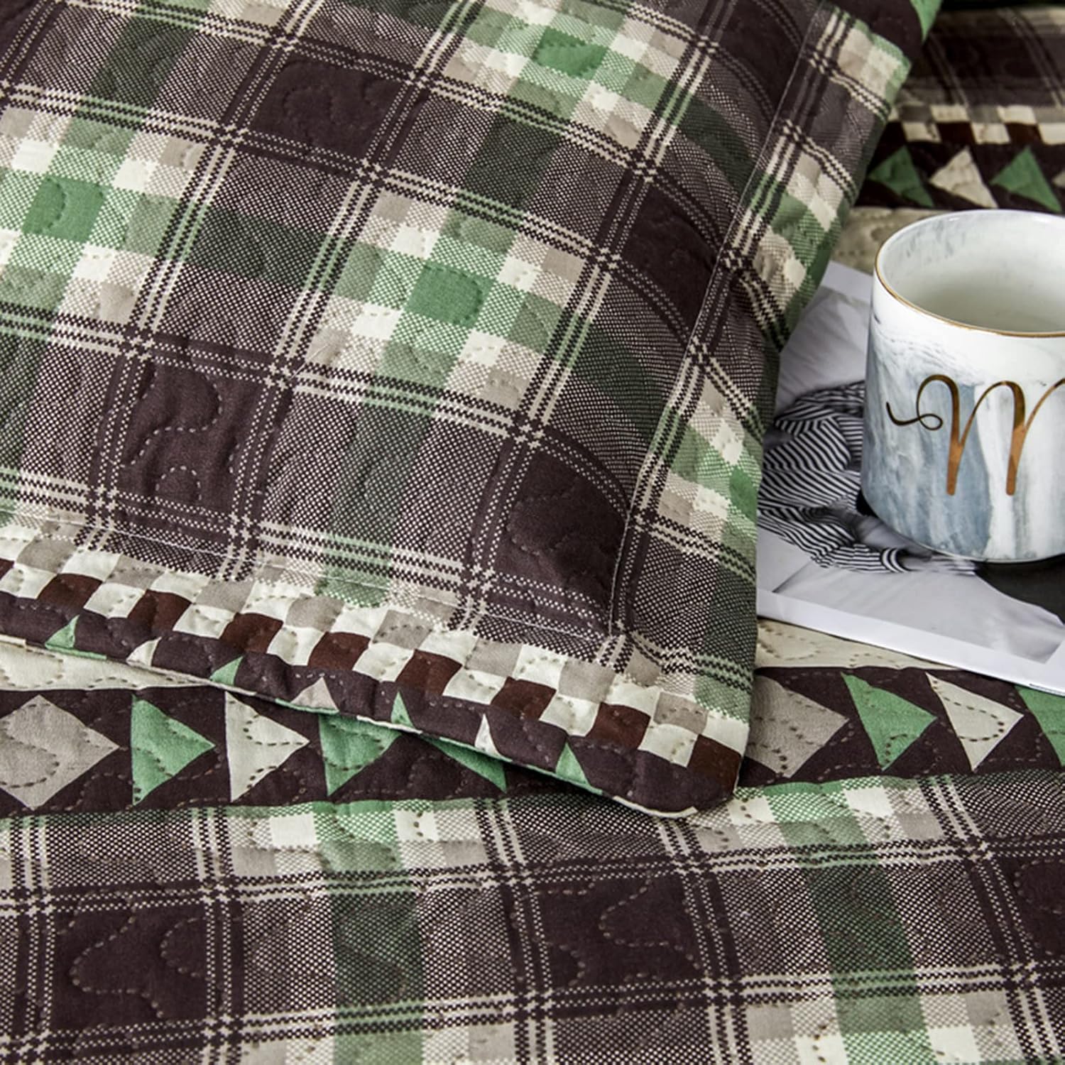 CHESITY Lodge Quilt Set Twin Size 3 Piece