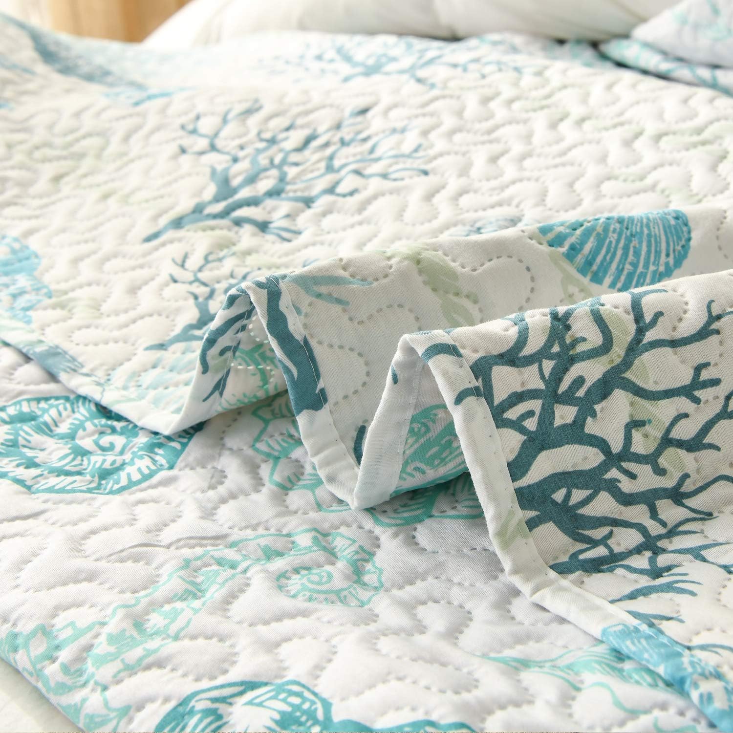 Hailea Ocean Quilt Set King Size Coastal Bedding
