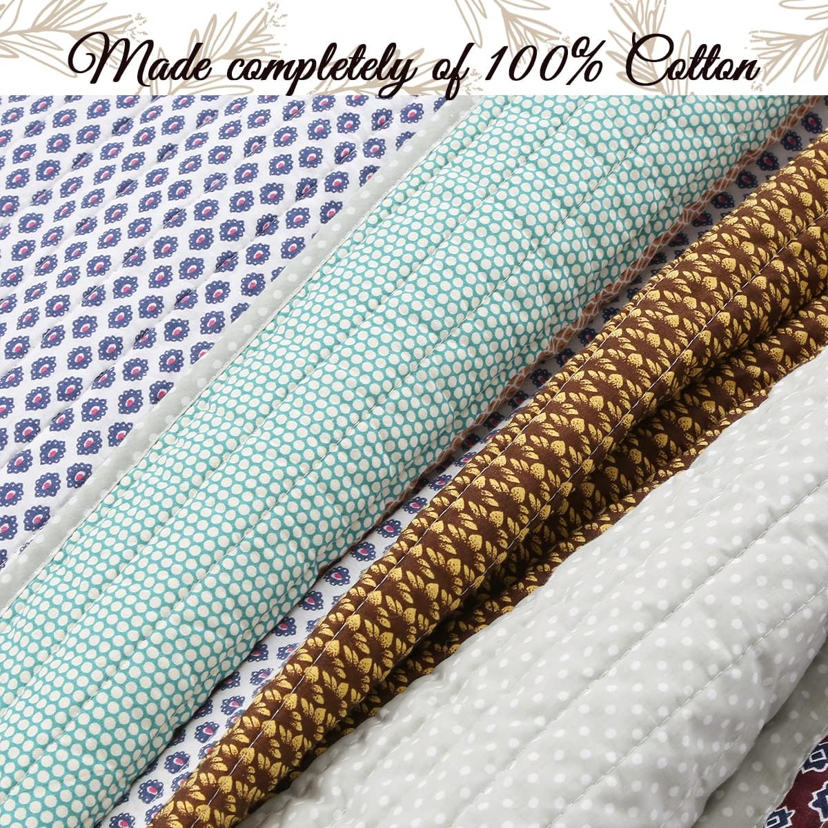 Cozy Line 100 Cotton Reversible Quilt Set