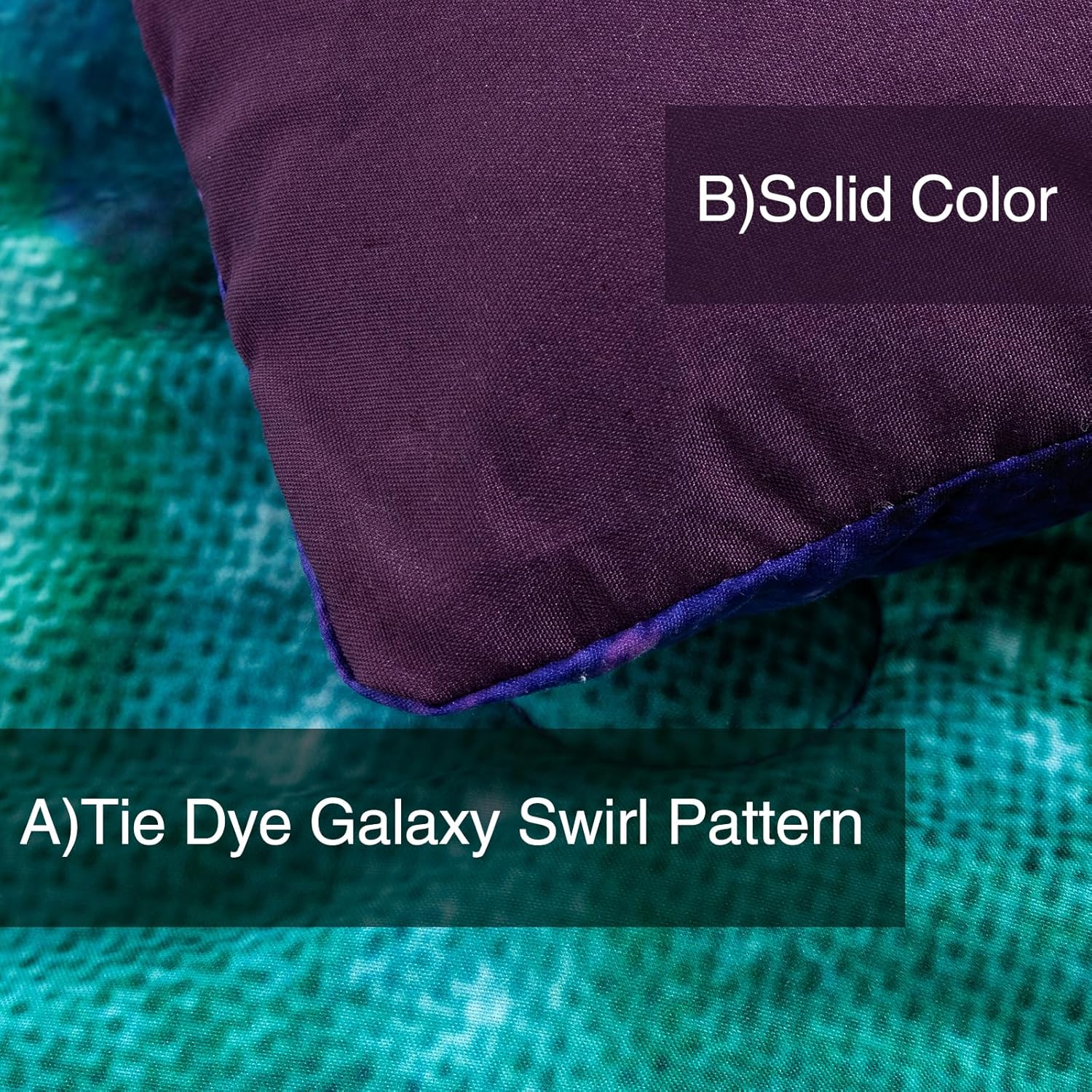 A Nice Night Galaxy Tie Dye Comforter Set for Twin
