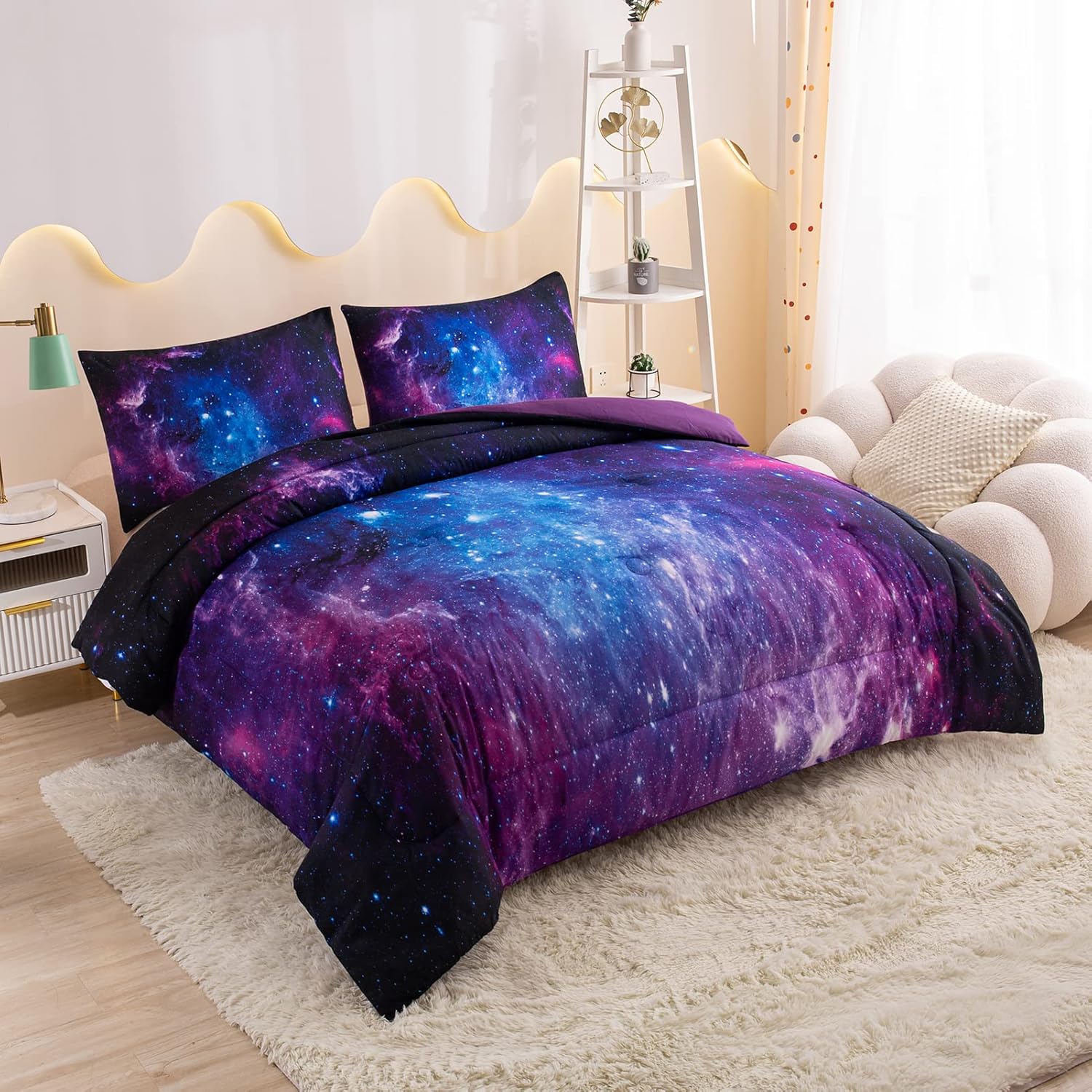 MWMWMW Galaxy Comforter Set Queen