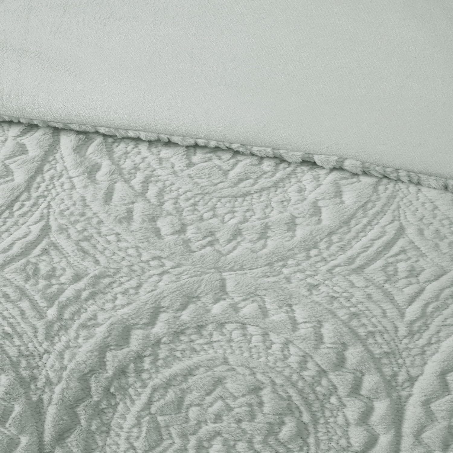 Madison Park Arya Plush Comforter Set Aqua 2 Piece 1