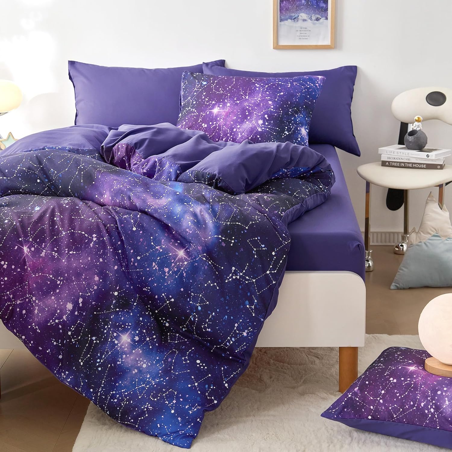 Wake In Cloud - Constellation Comforter Set for Teens