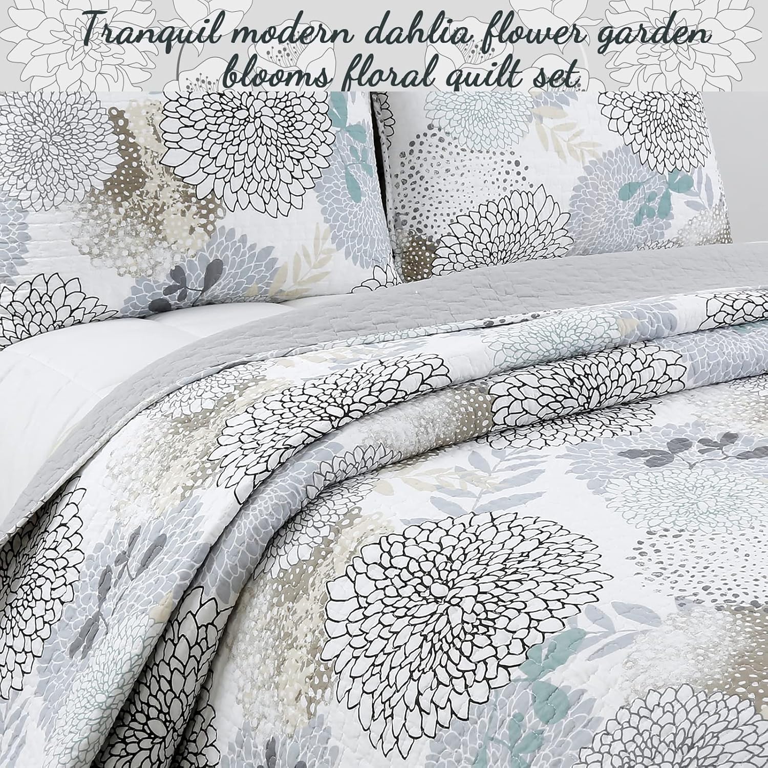 Cozy Line Home Fashions Reversible Quilt Bedding Set